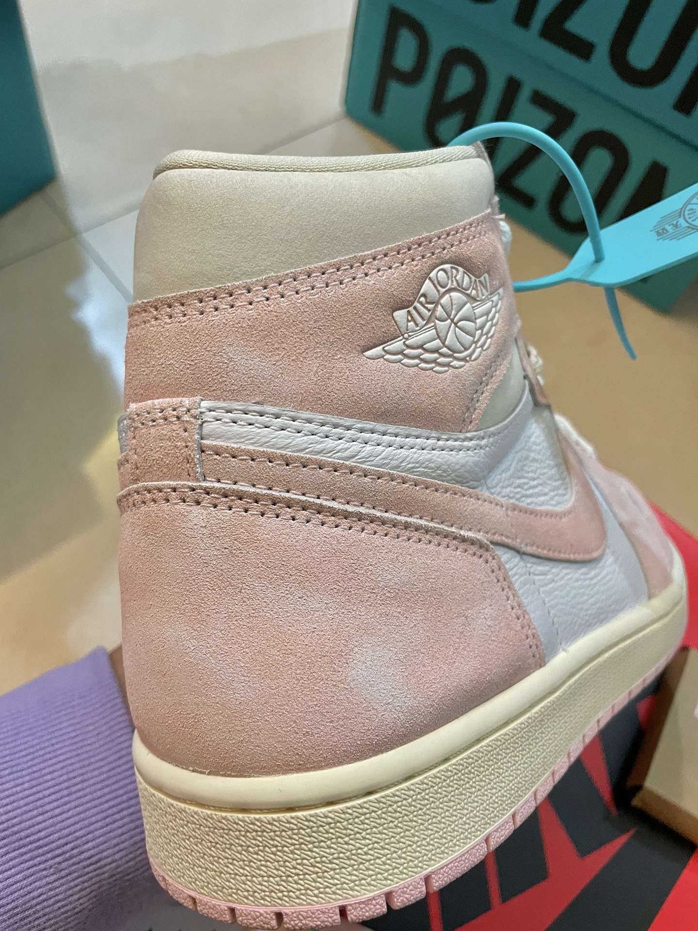 custom review-Jordan Air Jordan 1 Washed Pink High Top Vintage Баскетбольные Кроссовки Женские Pink White