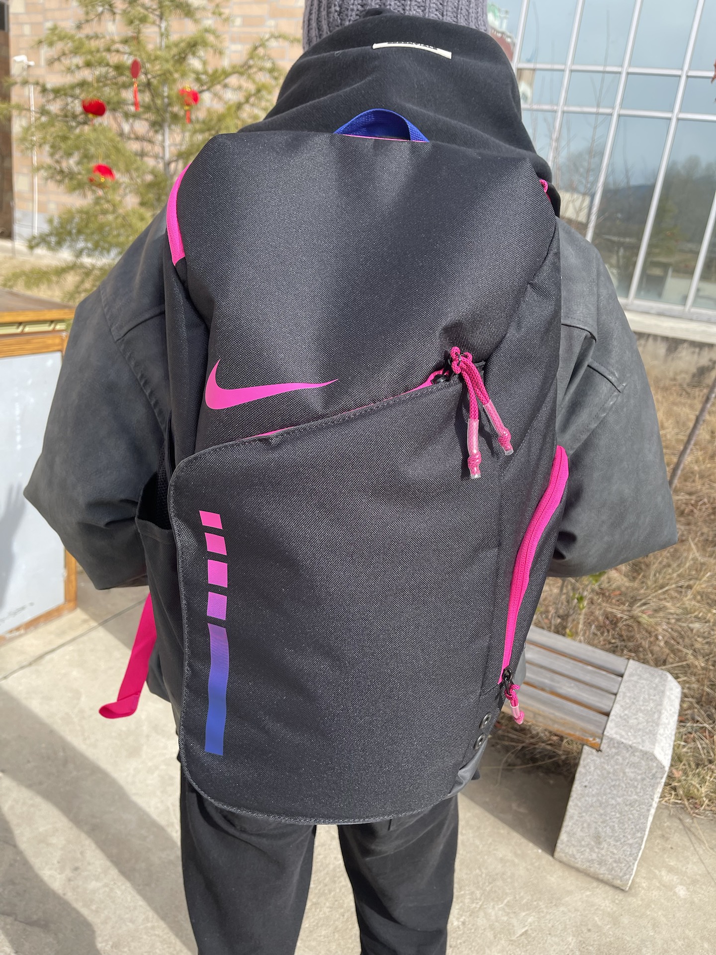 custom review-Nike Hoops Elite Backpack Kay Yow 2023 Bag 32L Men Backpack Black Fierce Pink