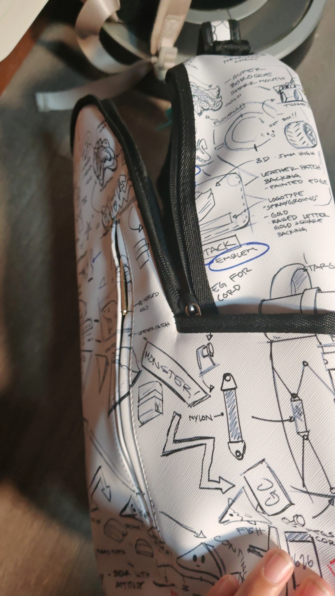 custom review-SPRAYGROUND Рюкзак из ПВХ стандартный унисекс натуральный белый