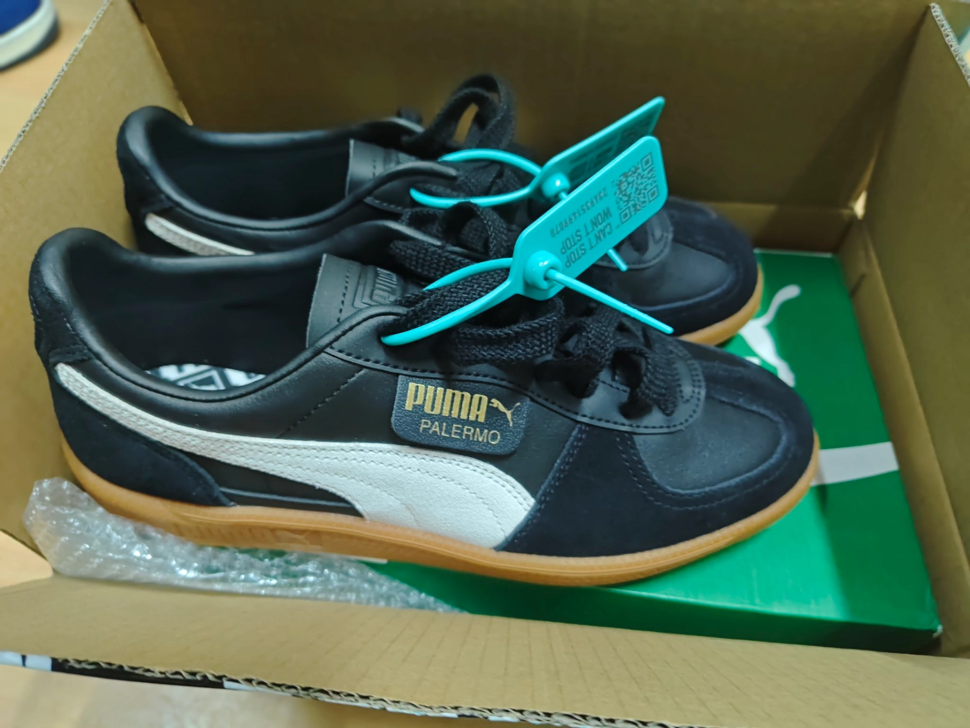 custom review-PUMA Palermo Аbrasion Resistant Низкие Кроссовки для скейтбординга Унисекс Черный Белый