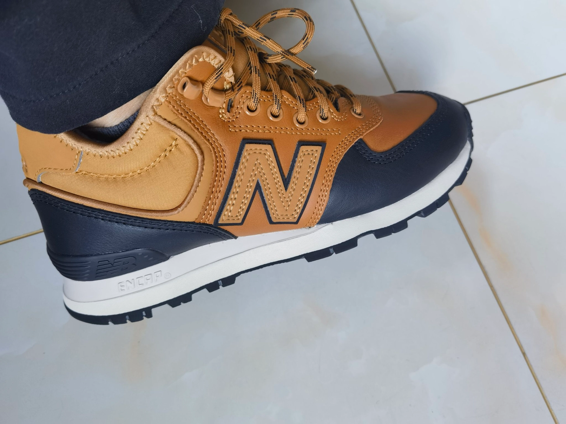 custom review-New Balance NB 574 MID Топ Повседневные Беговые Кроссовки Унисекс Коричневый