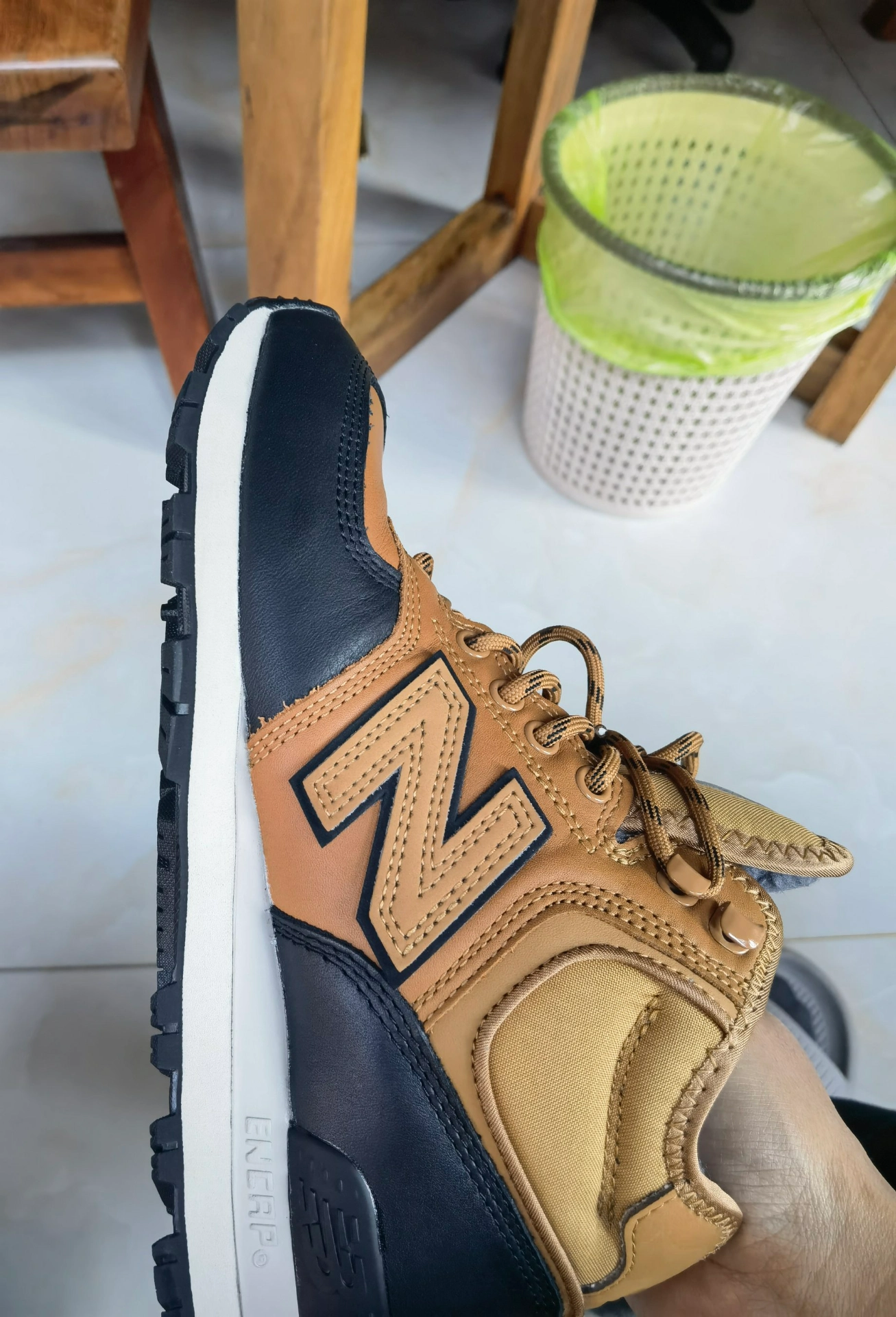 custom review-New Balance NB 574 MID Топ Повседневные Беговые Кроссовки Унисекс Коричневый