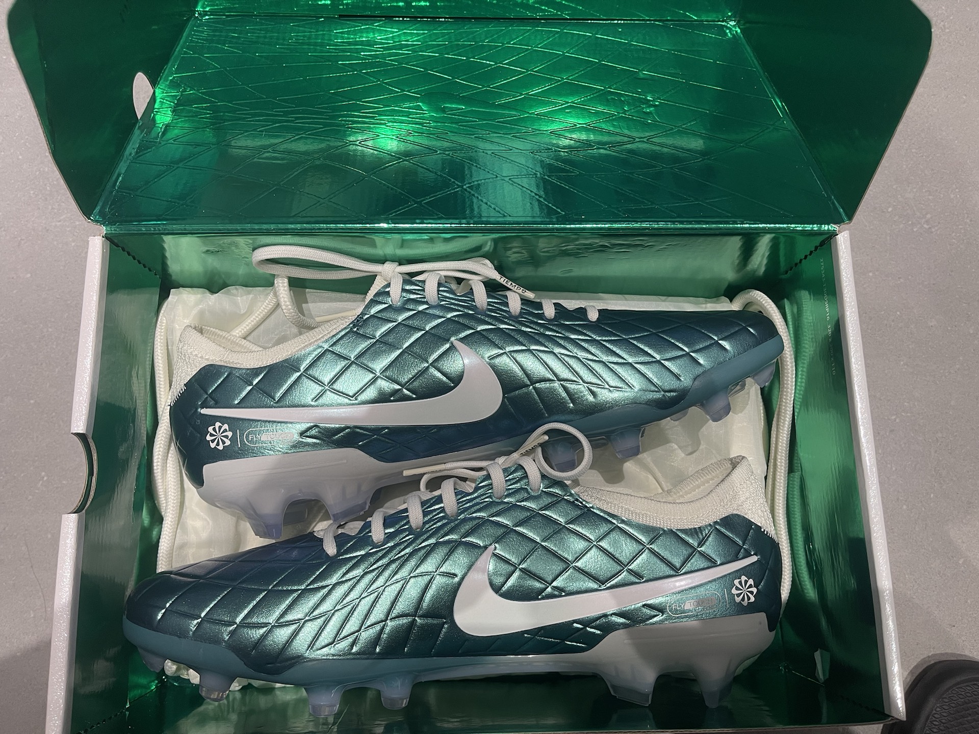 custom review-Nike Tiempo Legend 10 FG Твердый грунт Противоскользящие Устойчивые к истиранию Футбольные бутсы Мужские Циановый