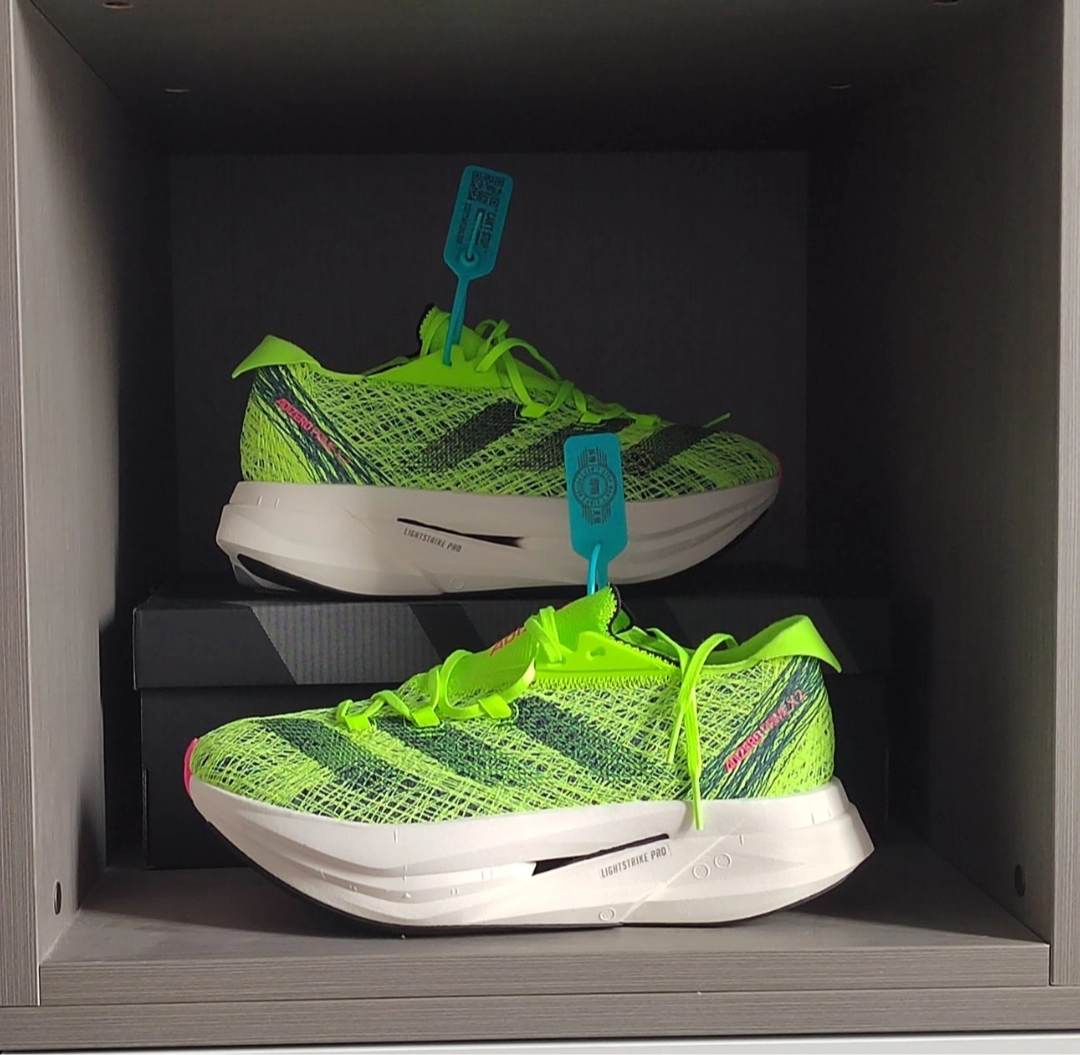 custom review-Adidas ADIZERO PRIME X 2 STRUNG Беговые кроссовки Низкий топ Белый Зеленый Унисекс