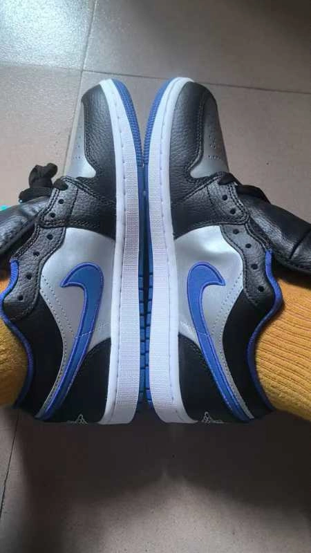 custom review-Jordan Air Jordan 1 Low Топ Винтажные Баскетбольные Кроссовки Мужские Черные Синие