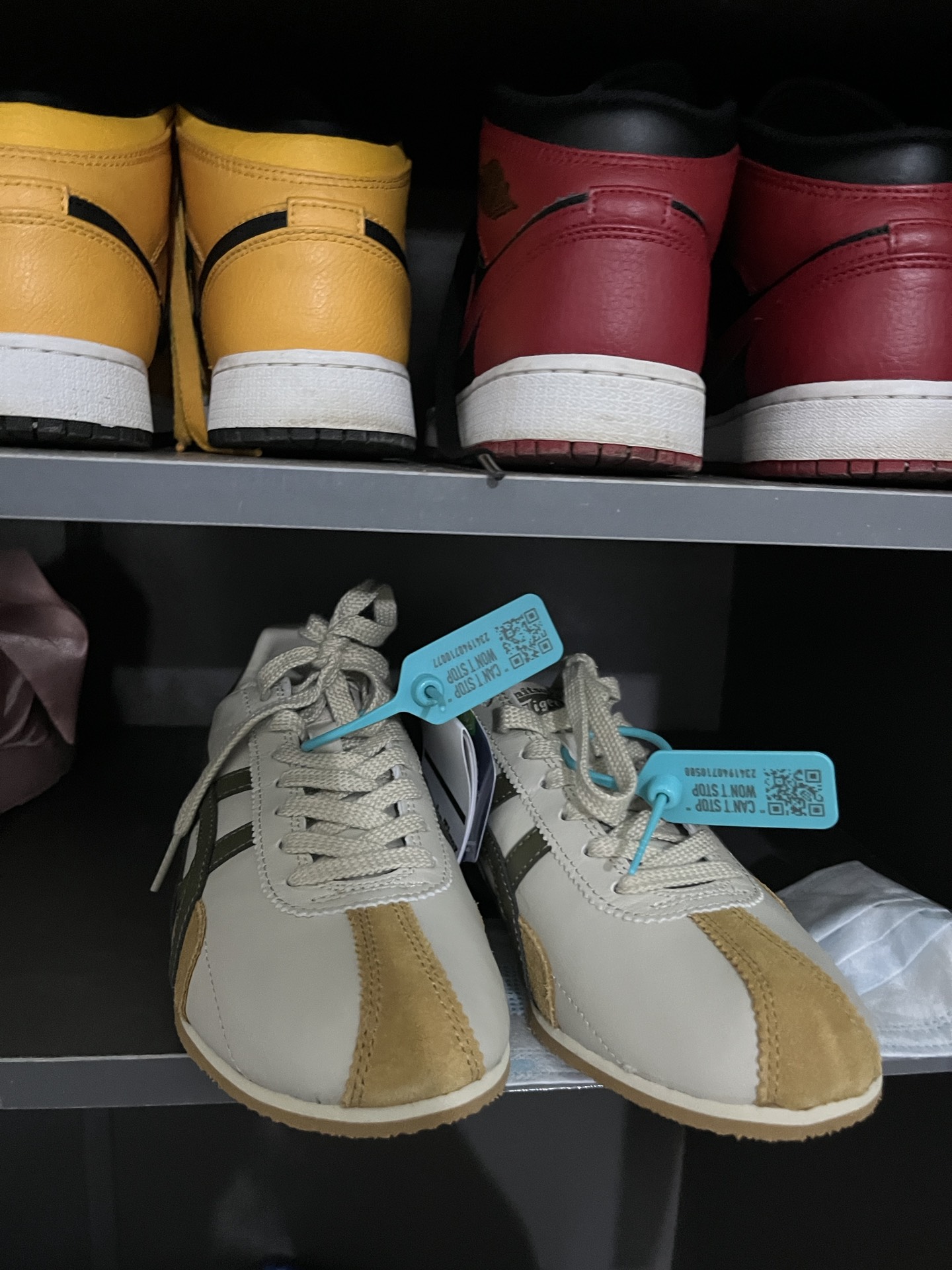 custom review-Onitsuka Tiger Runspark Аbrasion Resistant Низкий Топ Повседневные Беговые Кроссовки Унисекс Бежево-Желтые