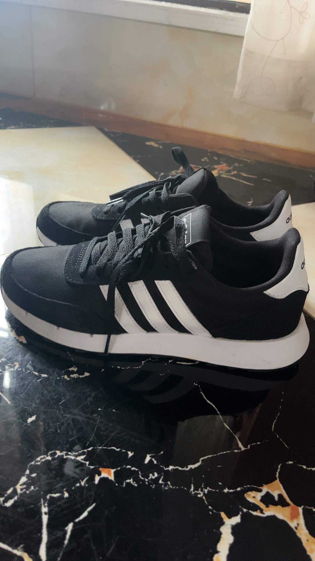custom review-ADIDAS NEO Run 60s 2,0 Дышащие Низкие Кроссовки для Бега Унисекс Черные Белые