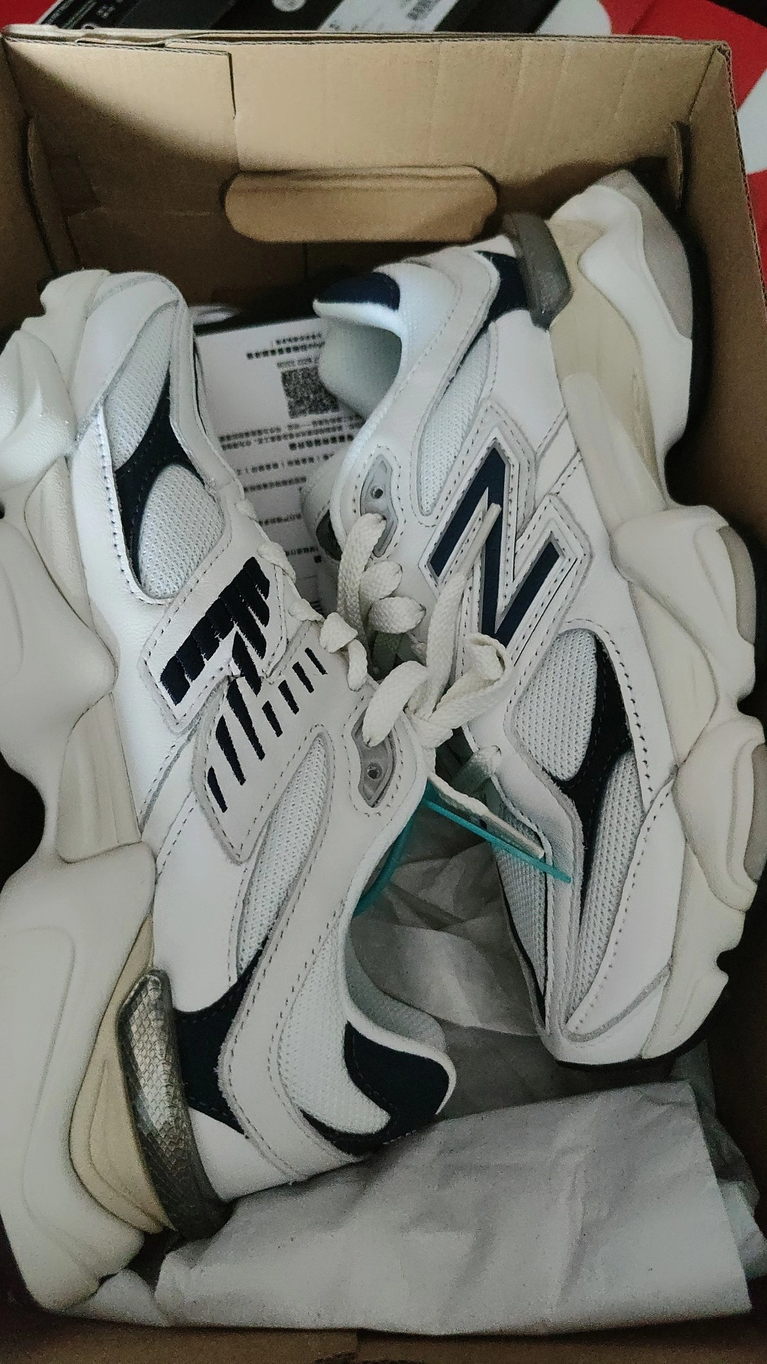 custom review-New Balance NB 9060 Амортизаторы Slip-resistant Низкий Топ Повседневная обувь Унисекс Белый Синий