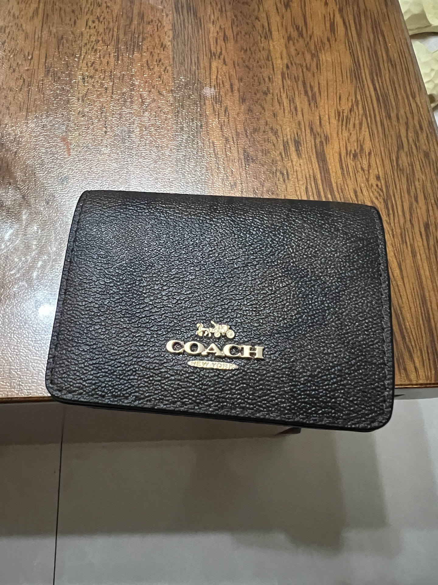 custom review-COACH Цепочка Холст с кожей Цепочка Кошелек Сумка через плечо Сумка на плечо Мини Женская Темно-коричневая