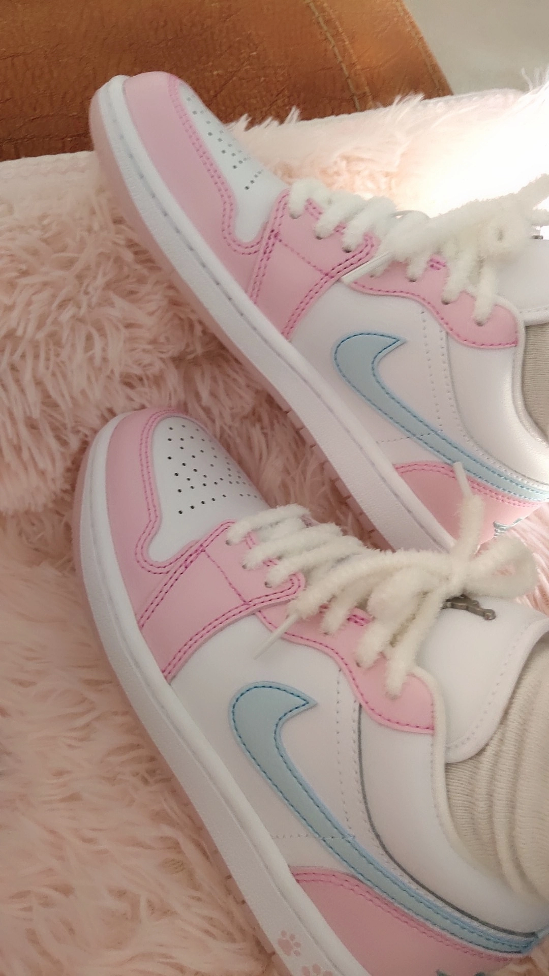 custom review-JORDAN 1 Low Se Paw Print Pink Foam Women's