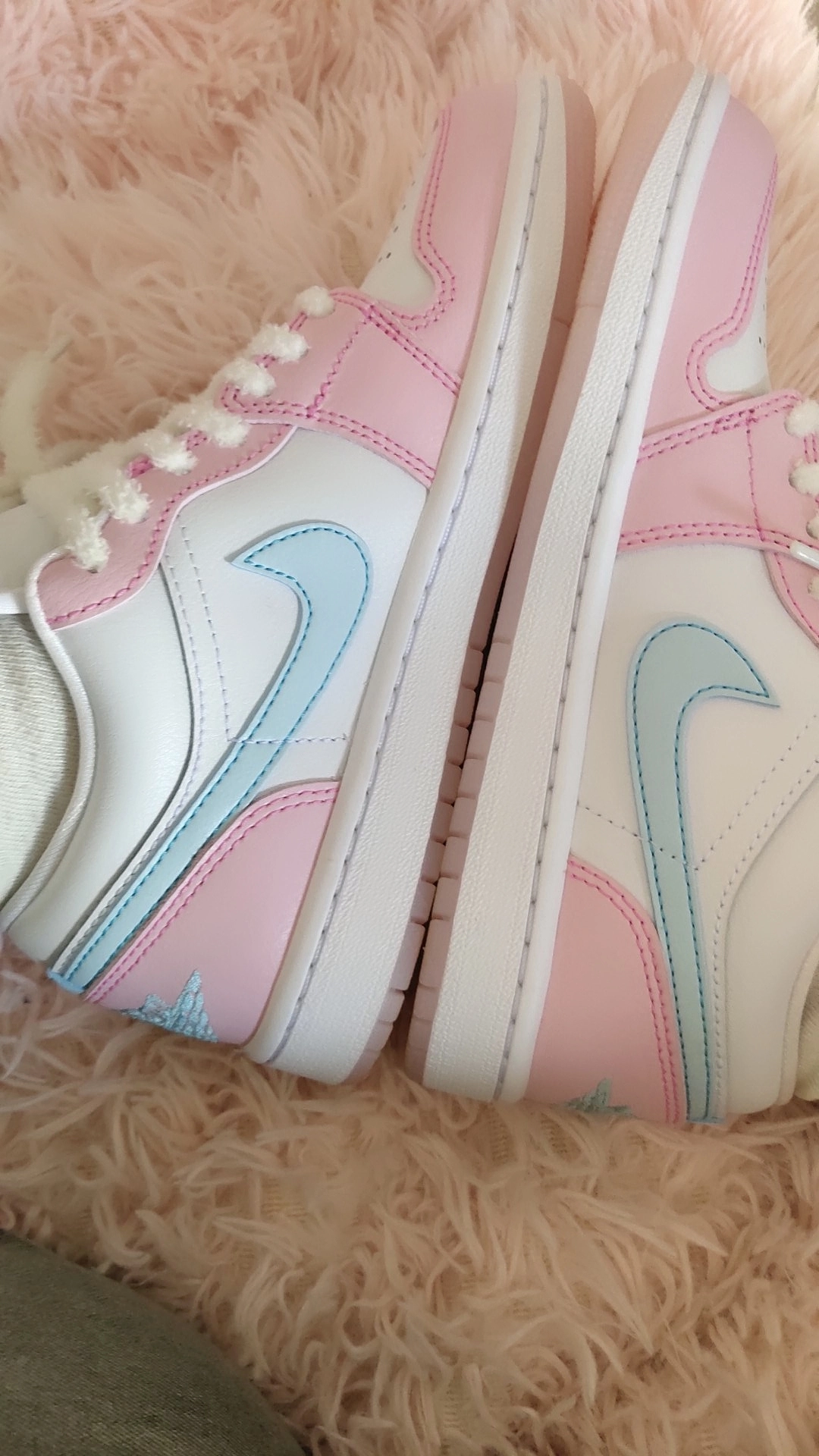 custom review-JORDAN 1 Low Se Paw Print Pink Foam Women's