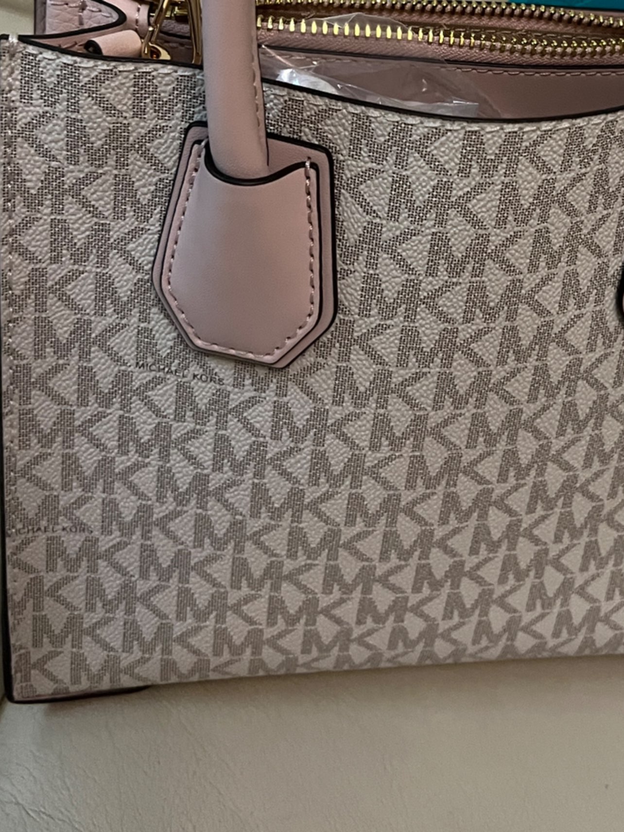 custom review-MICHAEL KORS Mercer Кожа Аккордеонная Сумка Сумка через плечо Сумка среднего размера Женская Вишневый цветок Розовый