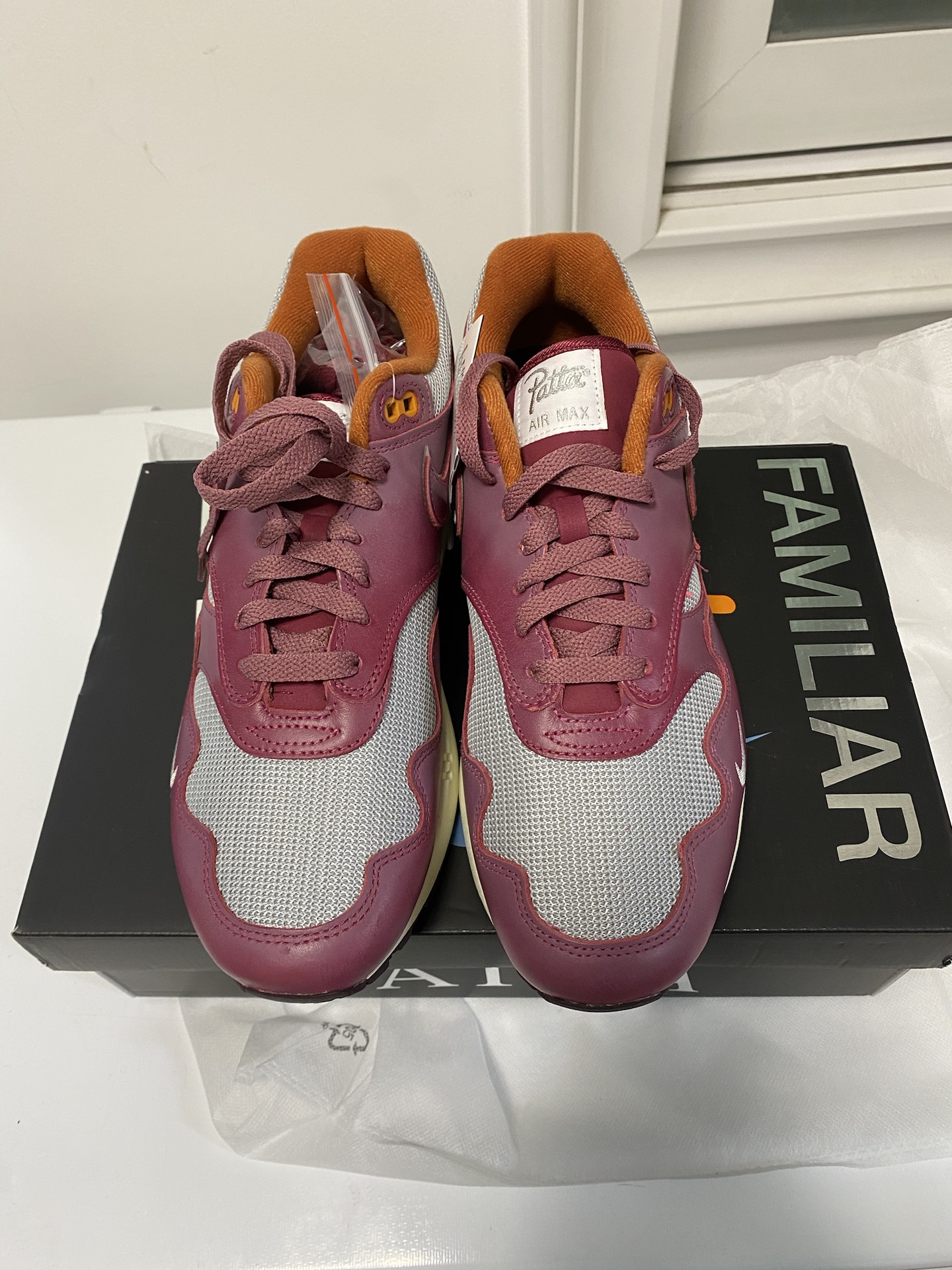 custom review-Patta x Nike Air Max 1 Амортизация и Дышащий Низкий Топ Повседневные Беговые Кроссовки Унисекс Красный