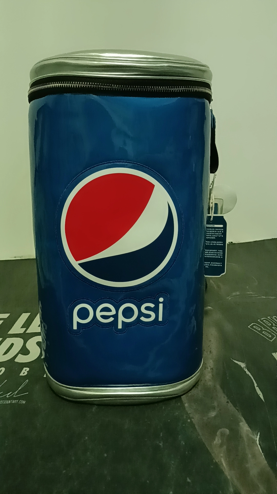 custom review-Pepsi ПУ (полиуретан) Ведро-Формовая Сумка-Рюкзак Унисекс Синий Черный