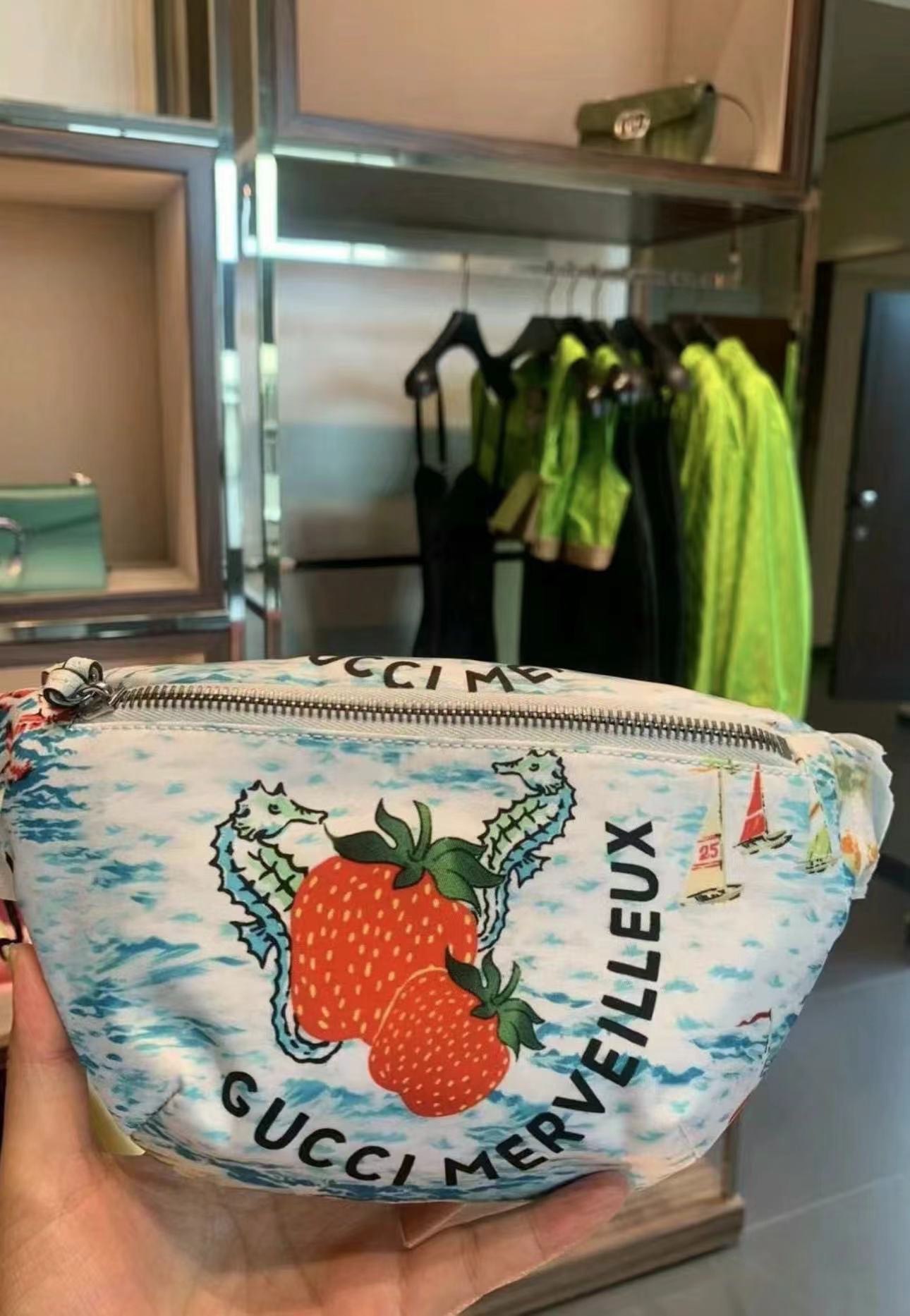 custom review-GUCCI Переработанный нейлон Поясная сумка (бандана) Сумка на груди (слинг) Детская сумка для малыша