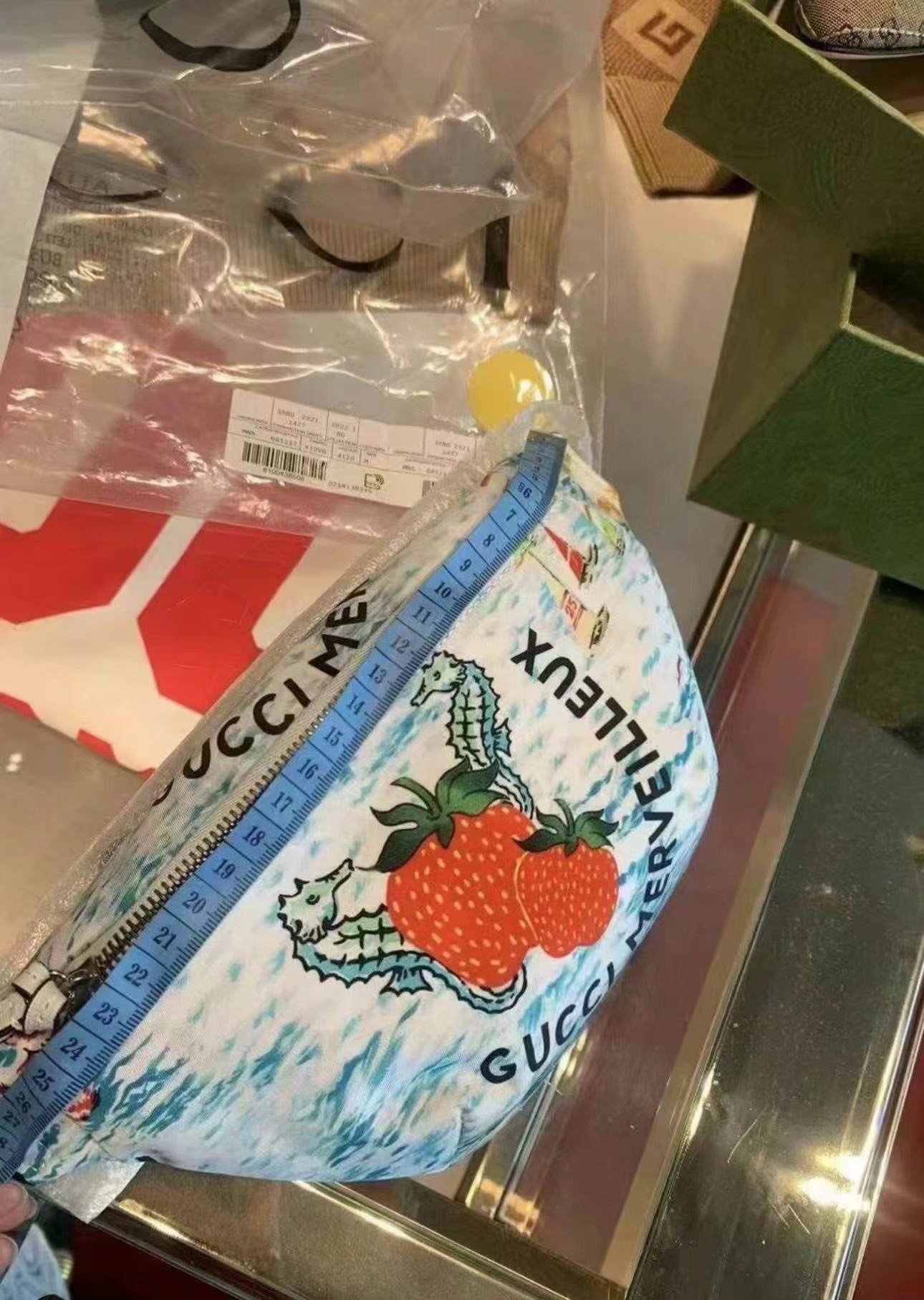 custom review-GUCCI Переработанный нейлон Поясная сумка (бандана) Сумка на груди (слинг) Детская сумка для малыша