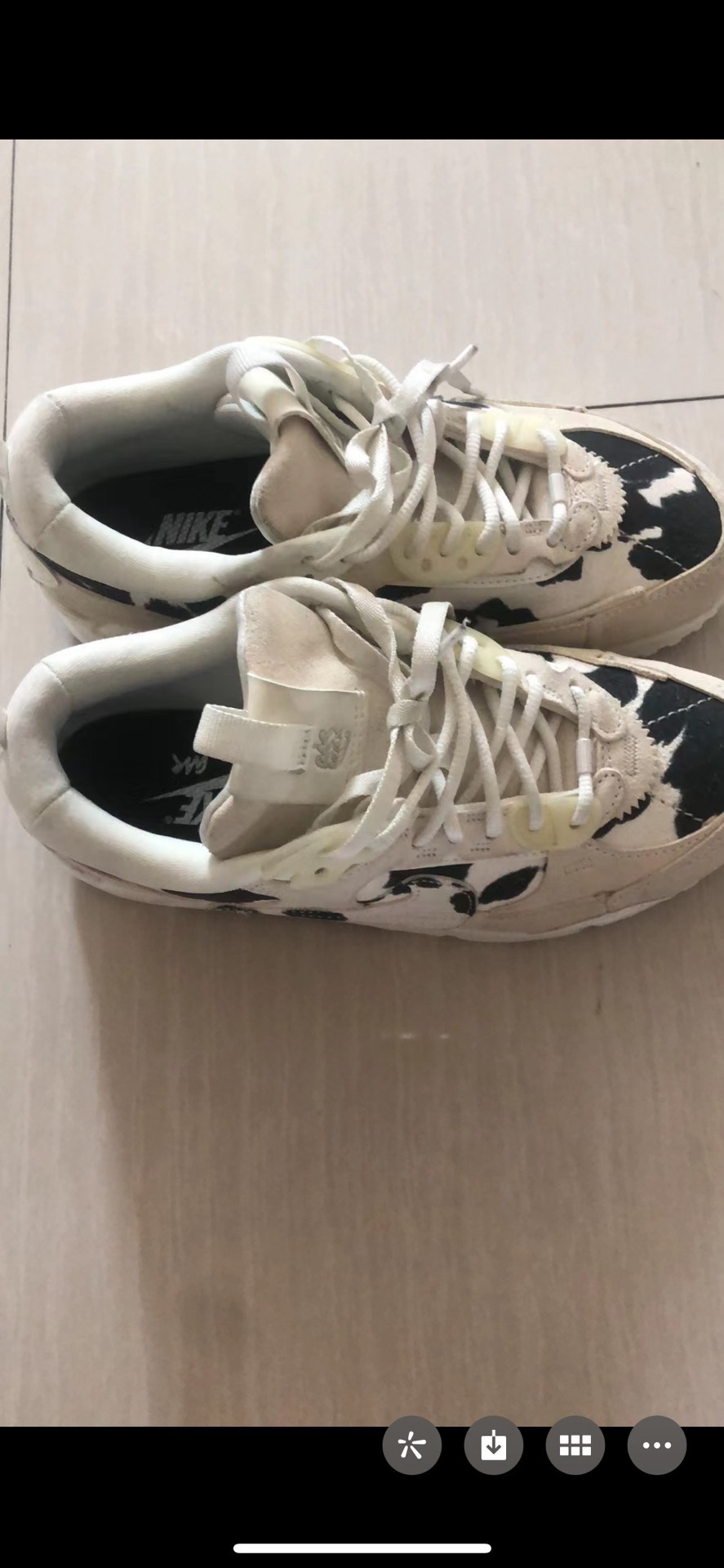 custom review-Nike Air Max 90 Futura Low Топ Повседневная обувь Женская Белый Черный