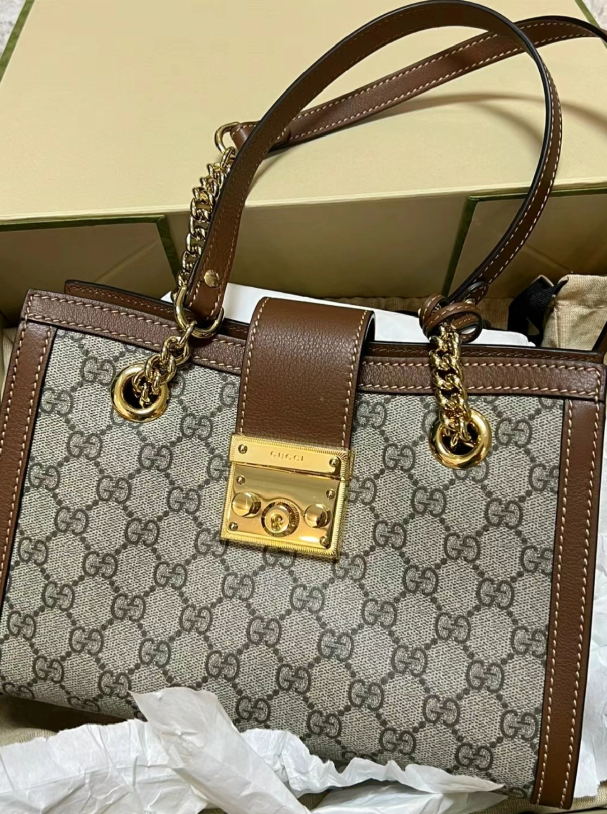 gucci古驰padlock小号托特包