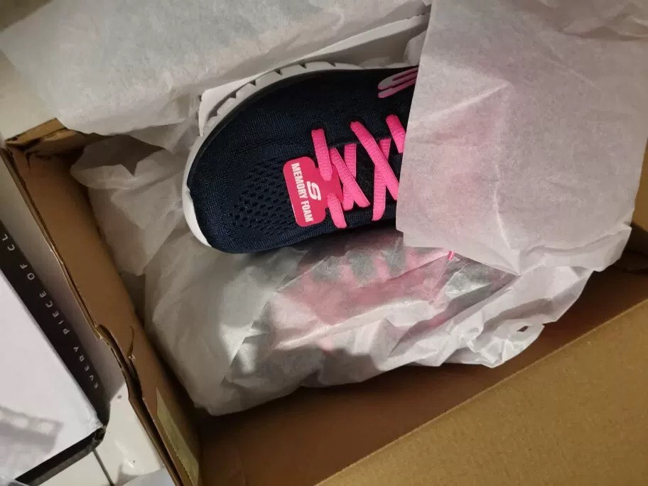 custom review-Skechers Graceful Сетчатая ткань искусственная кожа низкий верх тренировочная беговая обувь женская синий белый розовый