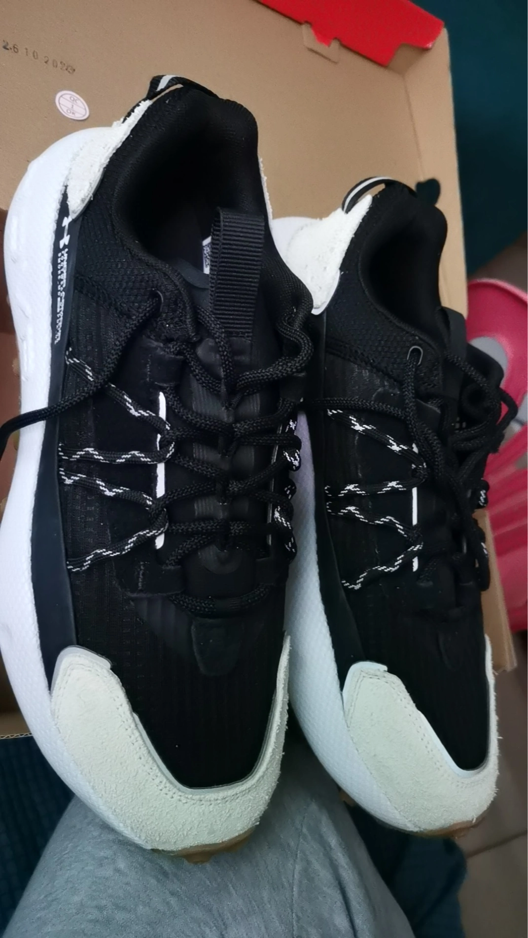 custom review-Under Armour VENTURE PRO Амортизация Износостойкий Низкий Топ Повседневная Обувь Унисекс Черный Белый