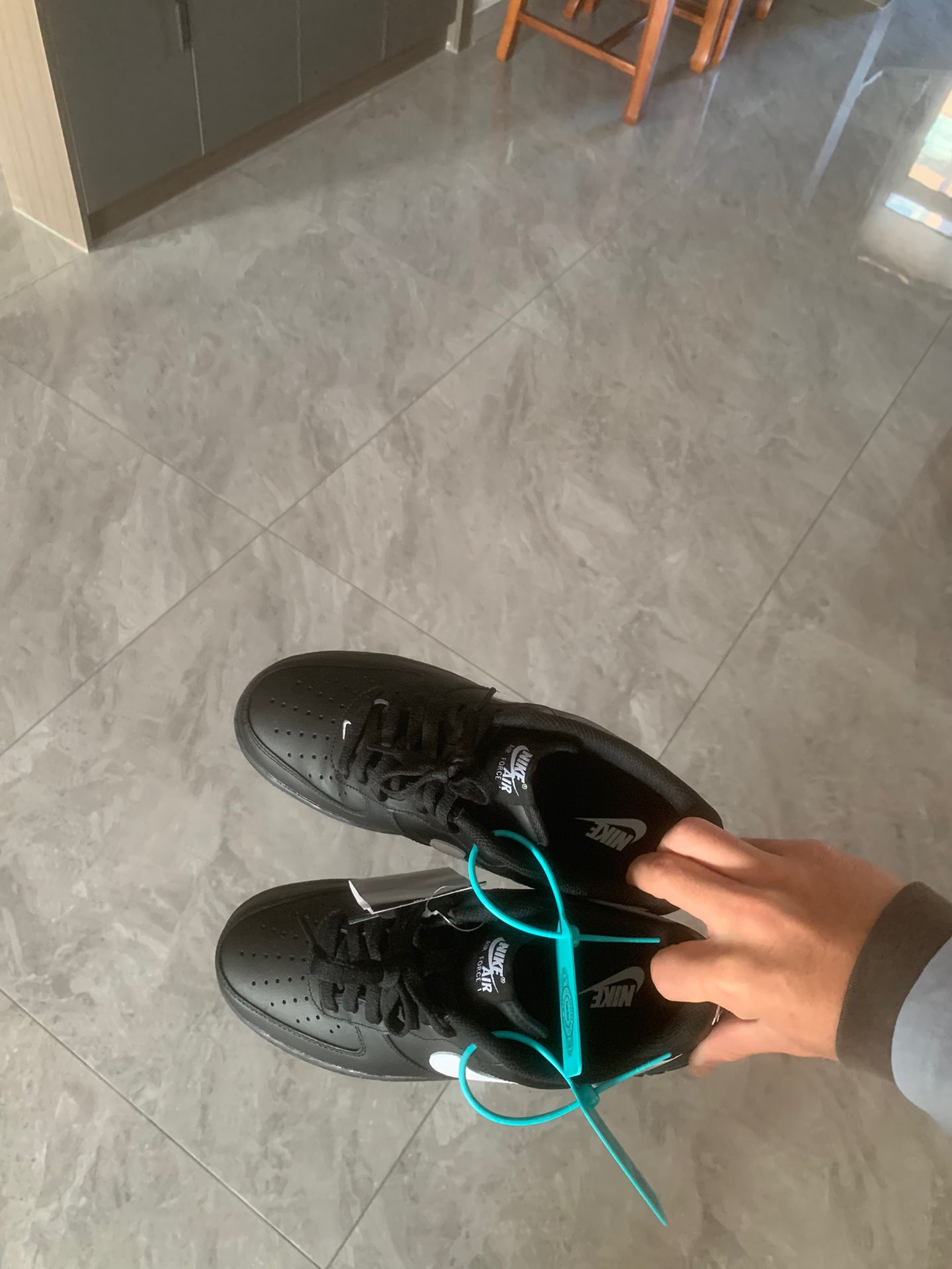 custom review-Nike Air Force 1 Abrasion Resistant Низкие Кроссовки для скейтбординга Унисекс Черный Белый