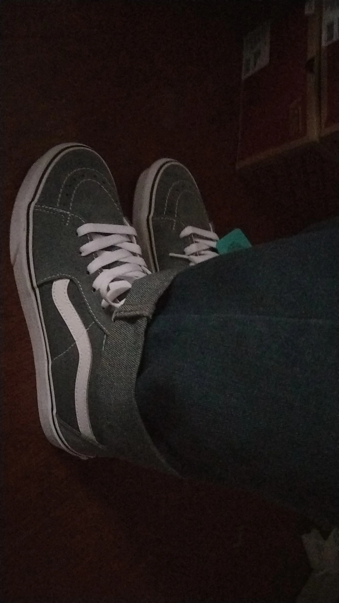 custom review-VANS SK8 Износостойкий и Легкий Высокий Топ Скейтборд Кроссовки Унисекс Синий Серый