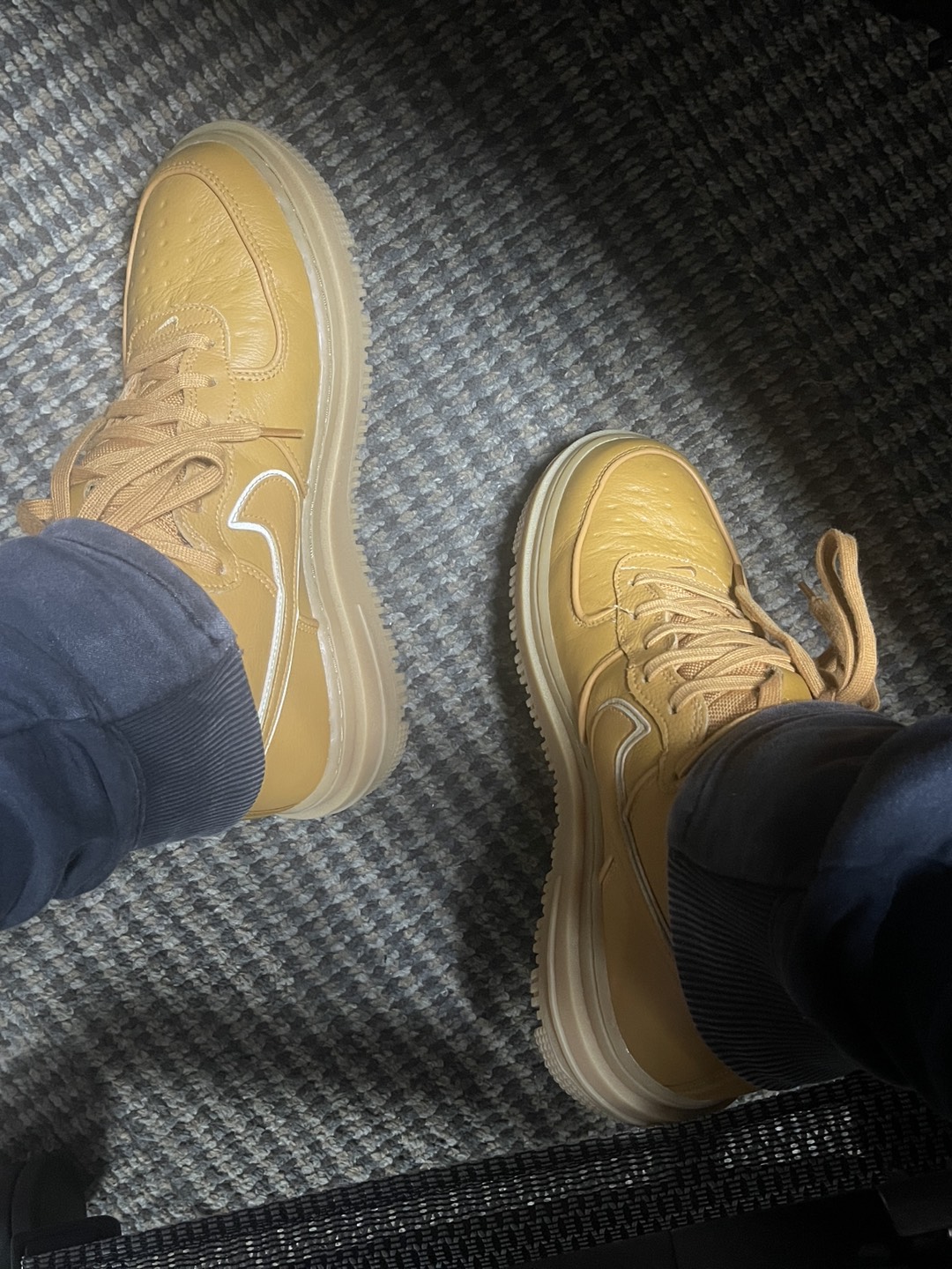 custom review-Nike Air Force 1 Gore Tex Boot 'Пшеница' Высокие Кроссовки для скейтбординга Мужские Желтые