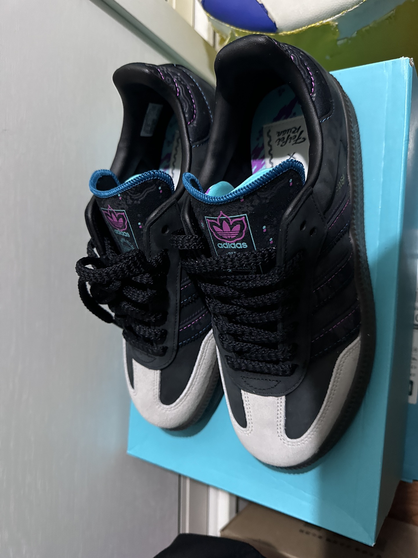 custom review-Adidas Originals Samba XLG Abrasion Resistant Низкие Кроссовки для скейтбординга Унисекс Черные