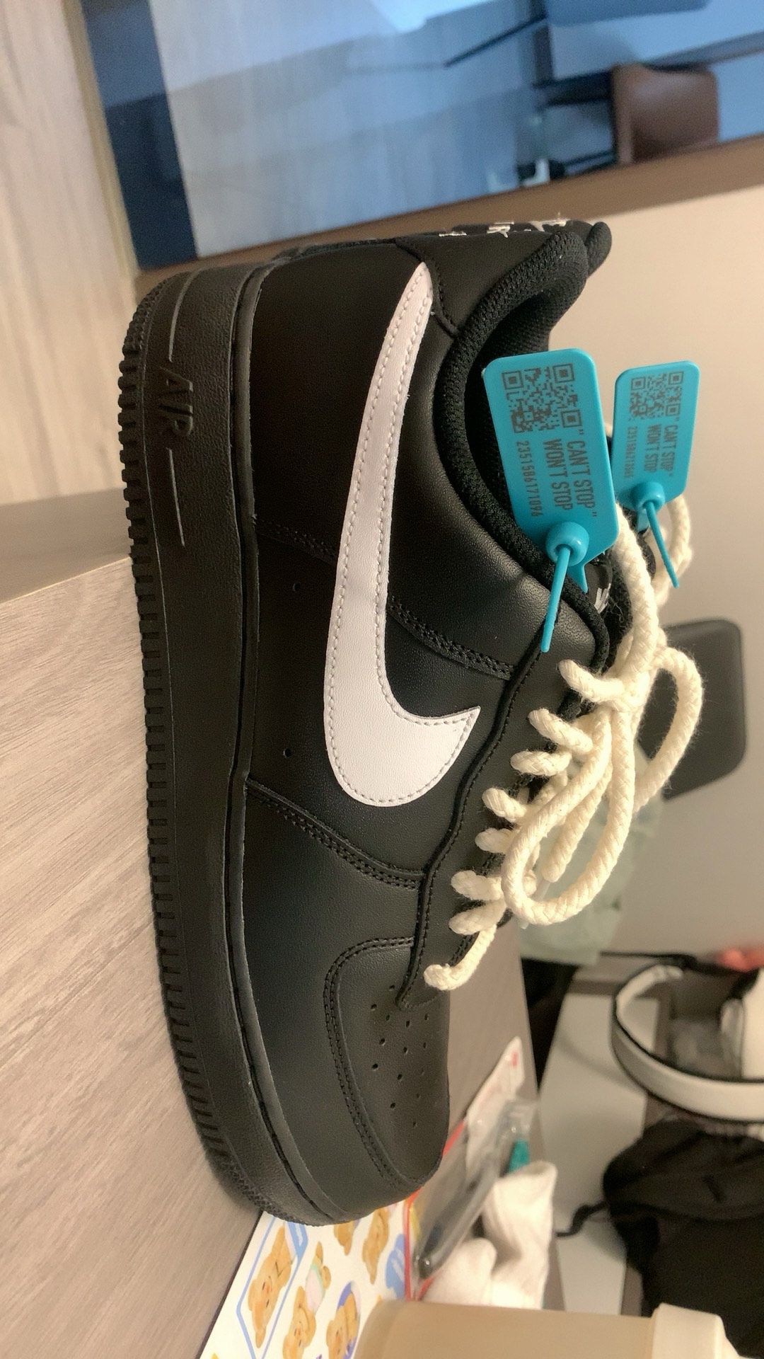 custom review-Nike Air Force 1 Low '07 Black White 2023