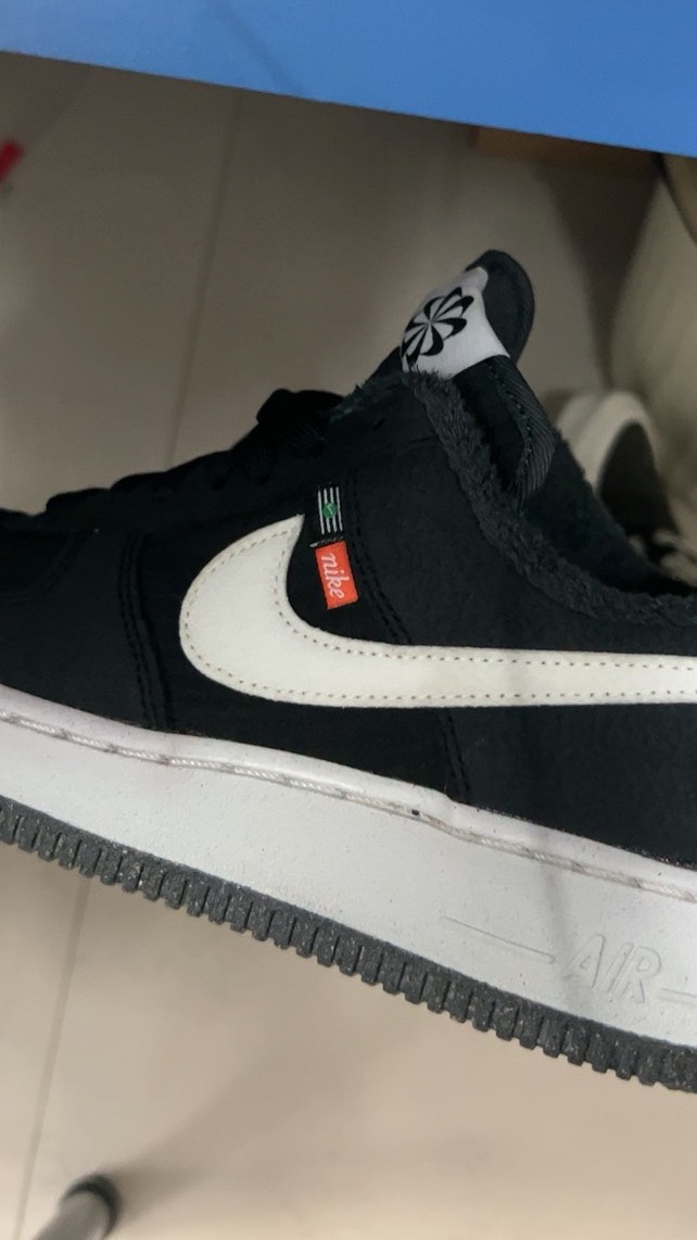 custom review-Nike Air FORCE 1 Toasty Slip Resistant Abrasion Resistant Легкий Low Топ Кроссовки для скейтбординга Мужской Черный белый