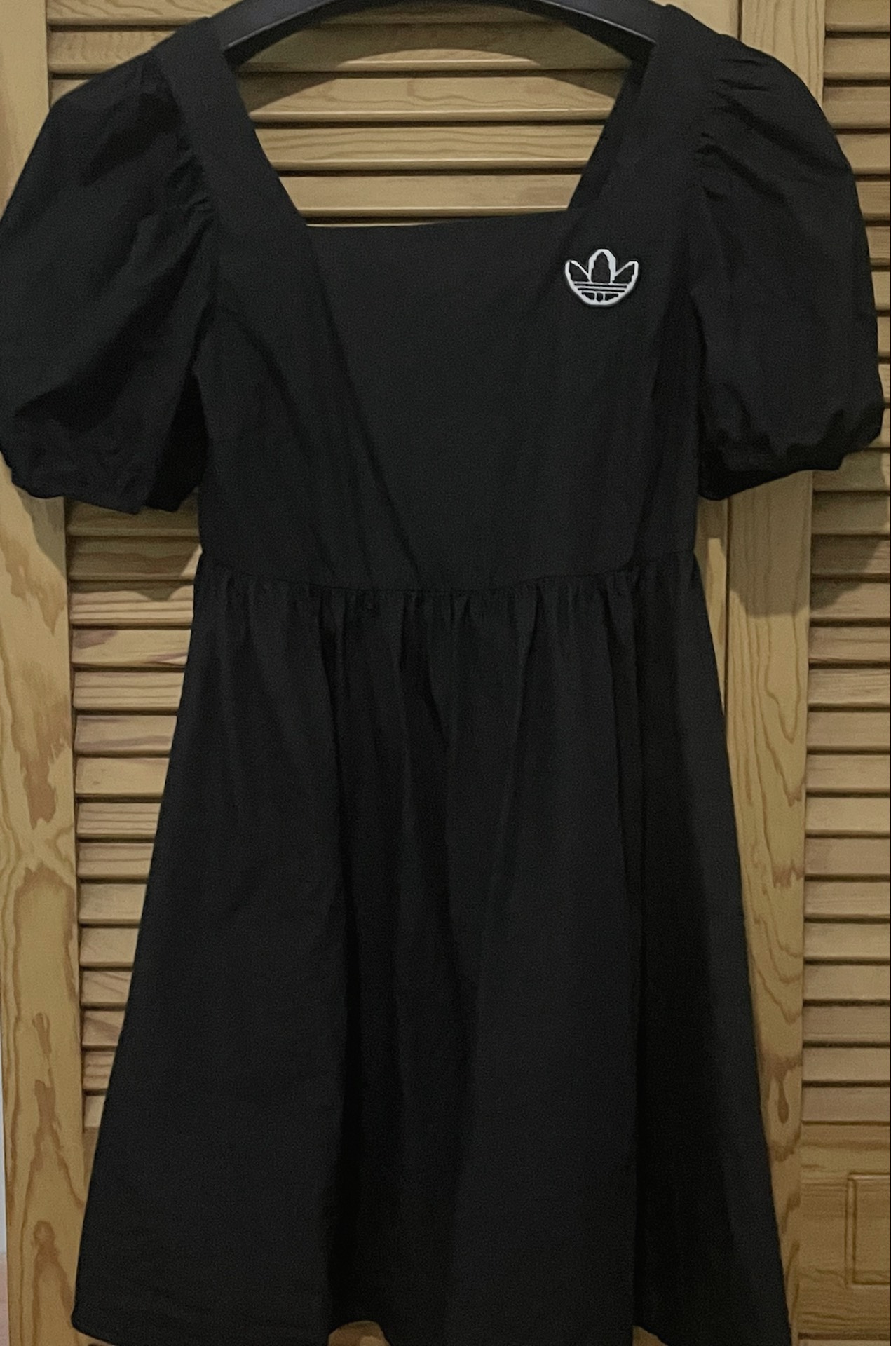 custom review-Adidas Originals Короткое платье с короткими рукавами женское черное