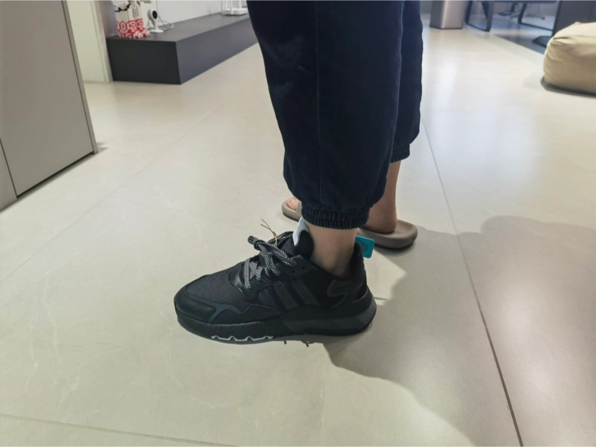 custom review-Adidas Originals Nite Jogger Устойчивый к истиранию Дышащий Низкий Топ Повседневная Обувь Унисекс Черный Серый Фиолетовый