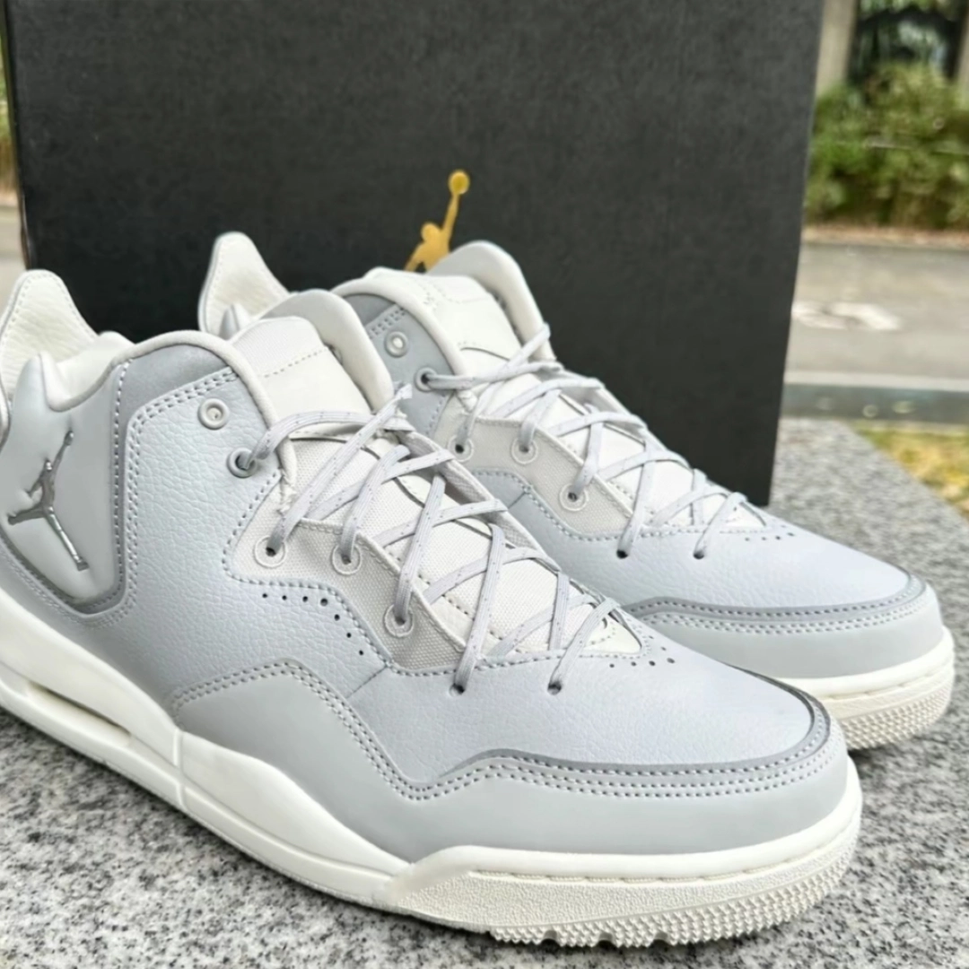 custom review-Джордан Courtside 23 Устойчивый к истиранию MID Топ Винтажные баскетбольные кроссовки Мужской Серый