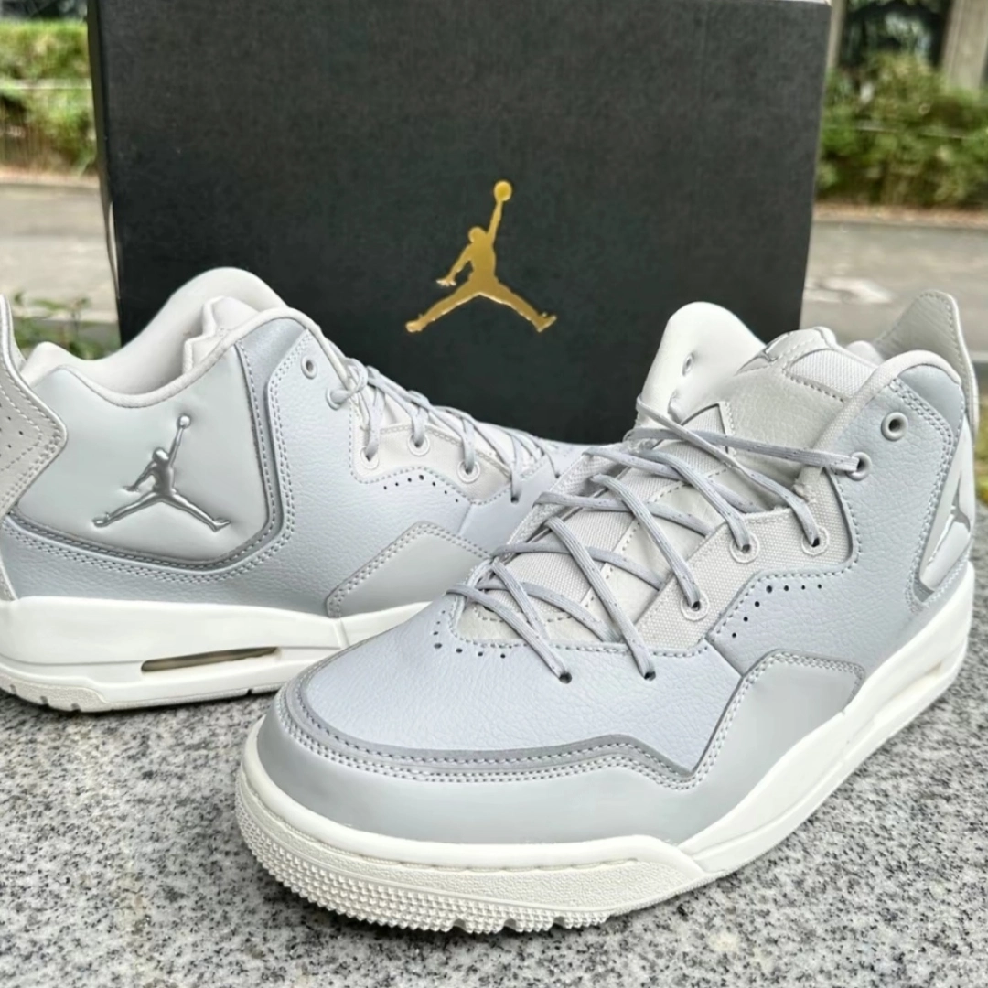 custom review-Джордан Courtside 23 Устойчивый к истиранию MID Топ Винтажные баскетбольные кроссовки Мужской Серый