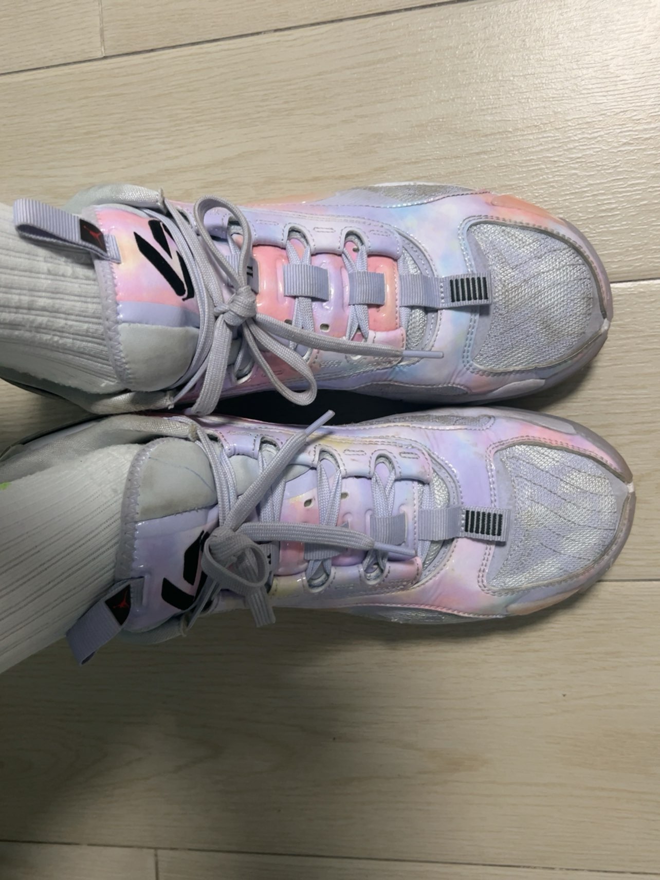 custom review-Джордан Luka 2 Nebula Дончич 2 Устойчивый к истиранию Дышащие Низкие Баскетбольные Кроссовки Унисекс Белый Фиолетовый Азиатская Версия