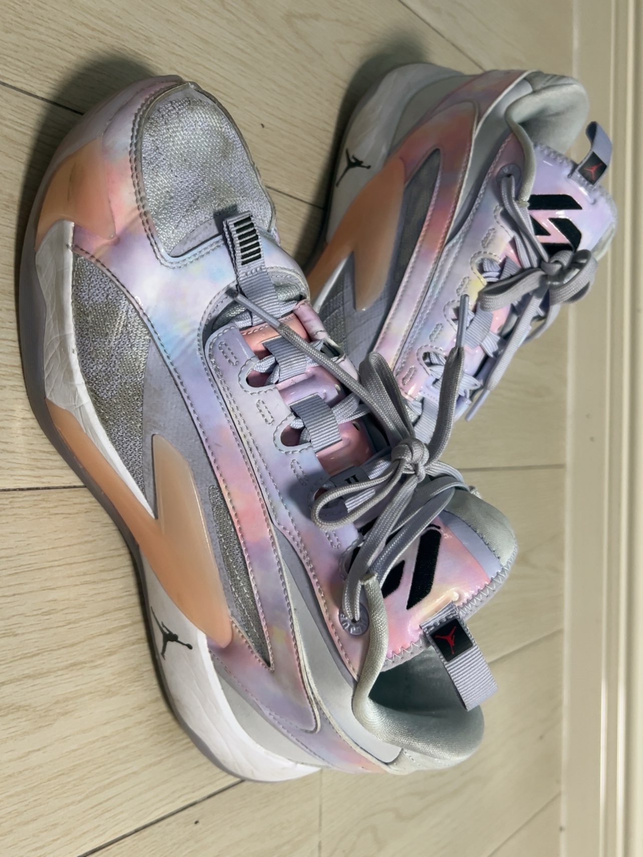 custom review-Джордан Luka 2 Nebula Дончич 2 Устойчивый к истиранию Дышащие Низкие Баскетбольные Кроссовки Унисекс Белый Фиолетовый Азиатская Версия