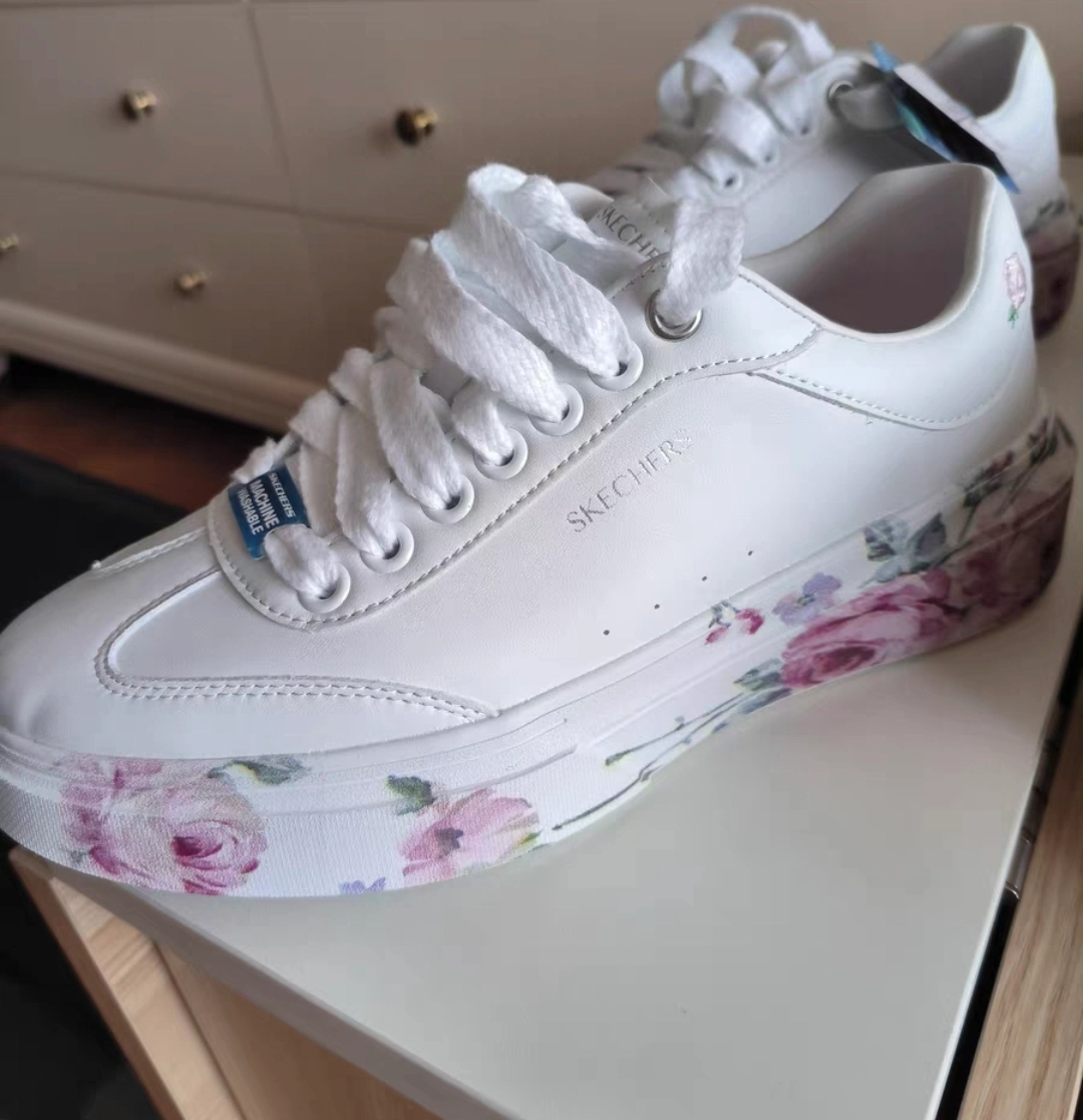 custom review-Skechers Амортизация Износостойкие Низкие Кроссовки для скейтбординга Женские Белые