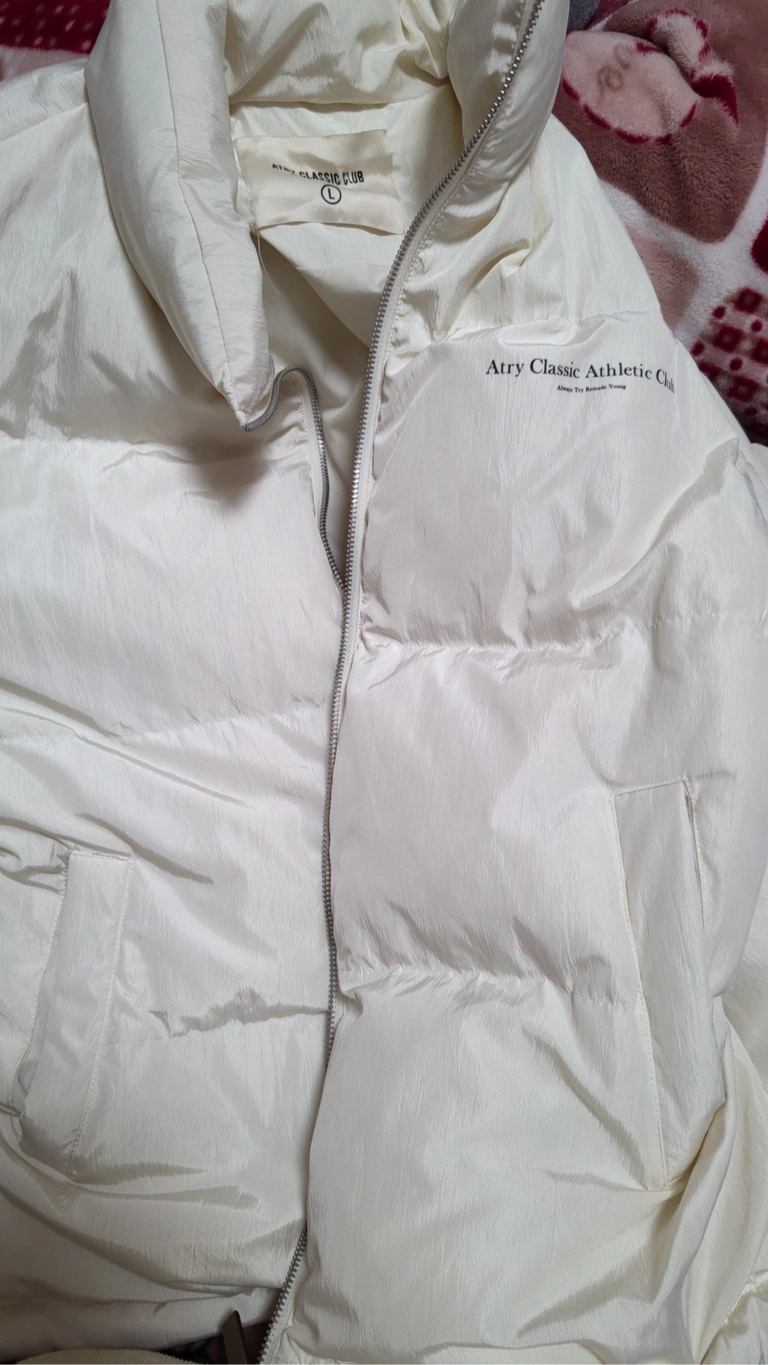 custom review-Atry Alphabet slogan series Пуховик Унисекс