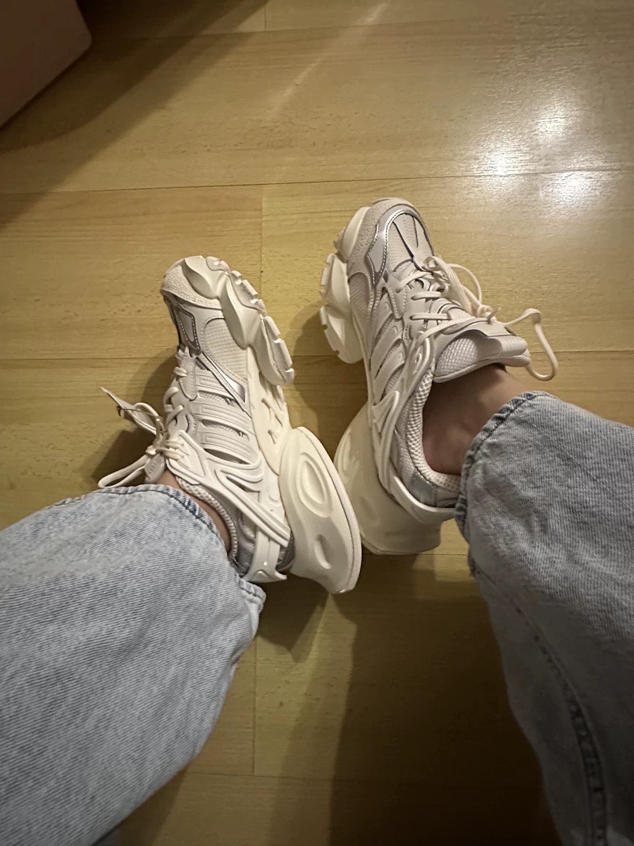 custom review-Adidas XLG RUNNER DELUXE Противоскользящие устойчивые к истиранию низкие беговые кроссовки унисекс белый серебристый