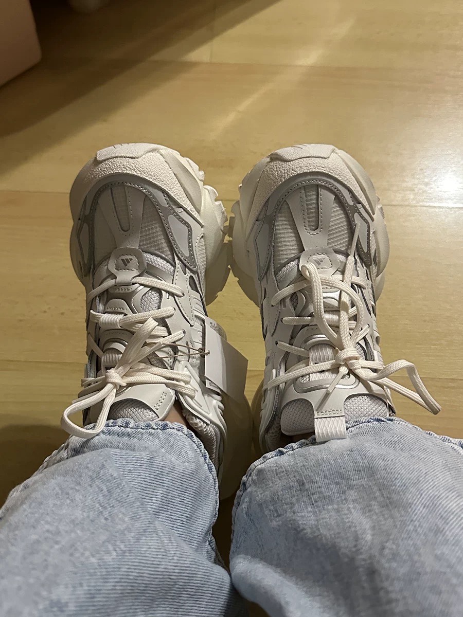 custom review-Adidas XLG RUNNER DELUXE Противоскользящие устойчивые к истиранию низкие беговые кроссовки унисекс белый серебристый