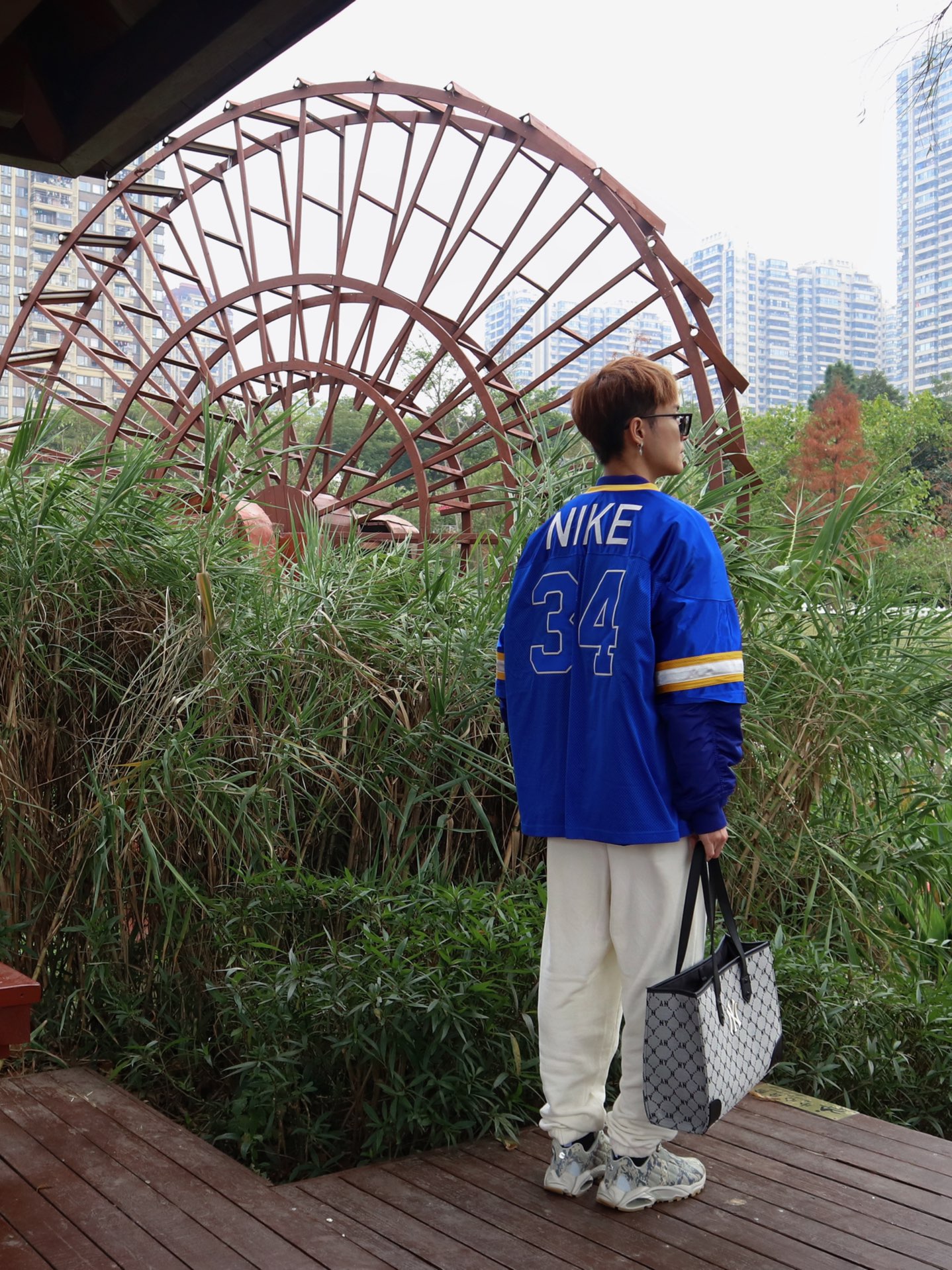 custom review-Nike X AMBUSH Куртка Азиатская версия Унисекс Синий