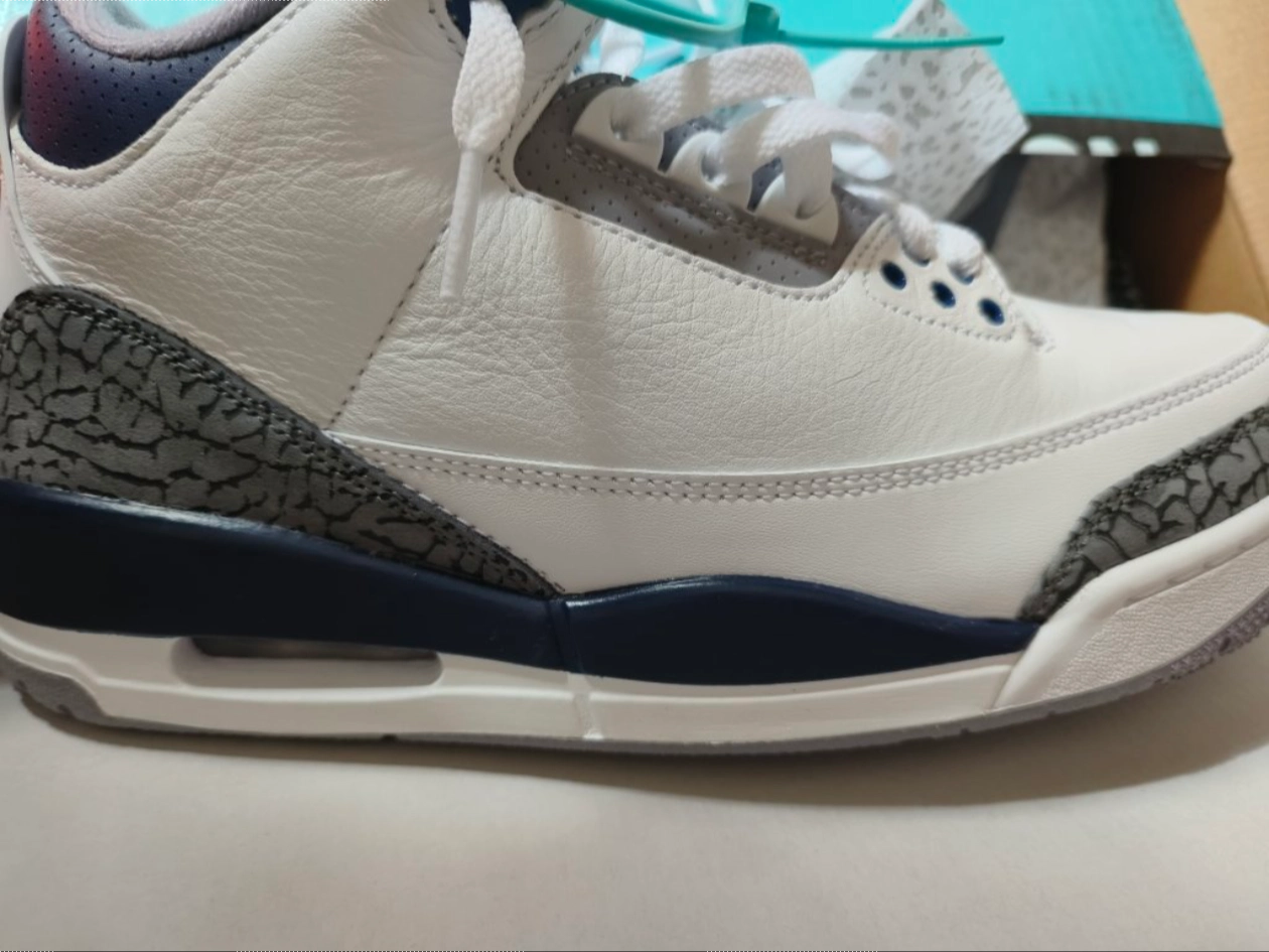 custom review-Jordan Air Джордан 3 'Полуночный синий' MID Топ Винтажные баскетбольные кроссовки Мужской Серо-голубой