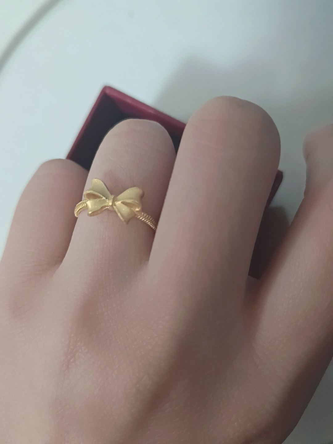 哇哇哇!黄金蝴蝶结戒指太好看了吧