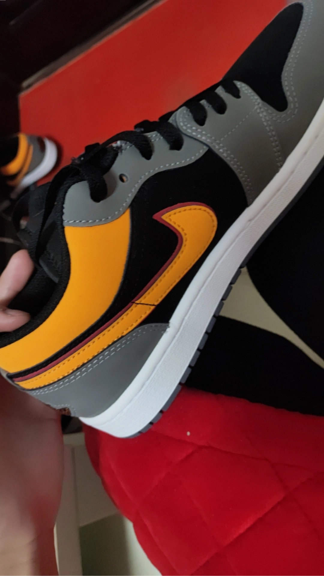 custom review-Jordan Air Jordan 1 Low Топ Винтажные Баскетбольные Кроссовки Мужские Серый Черный