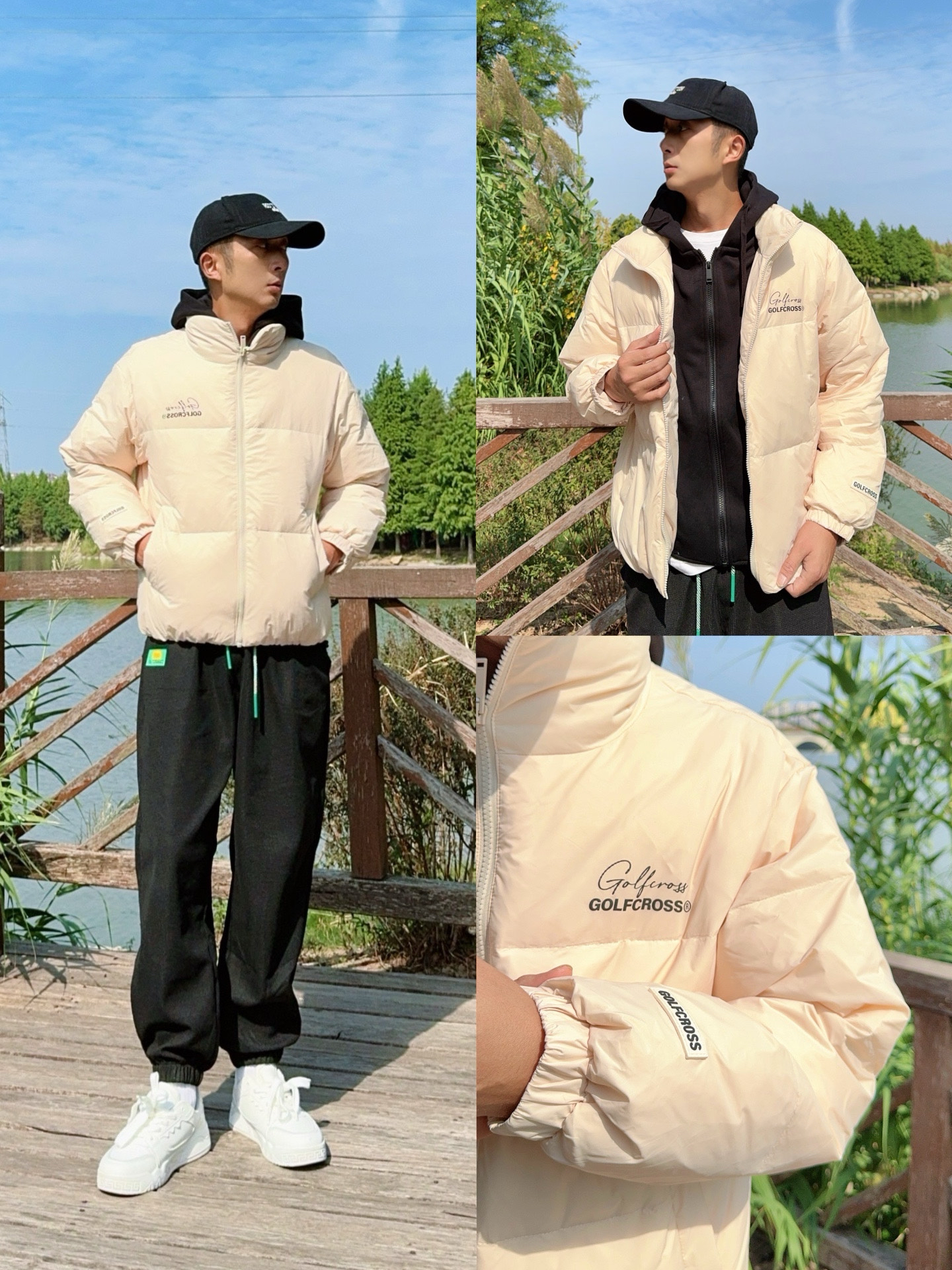 假两件短款羽绒服 层次感一件拿捏