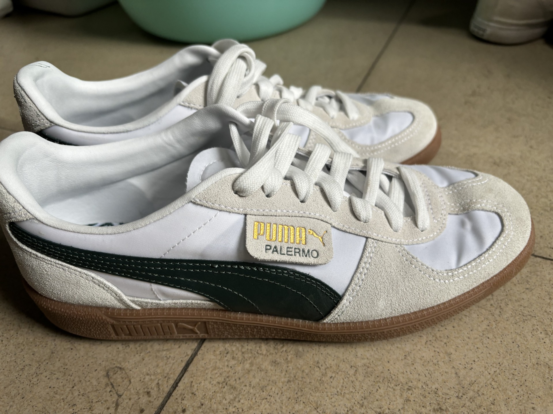 custom review-PUMA Palermo Low Топ Casual Унисекс Серый Зеленый