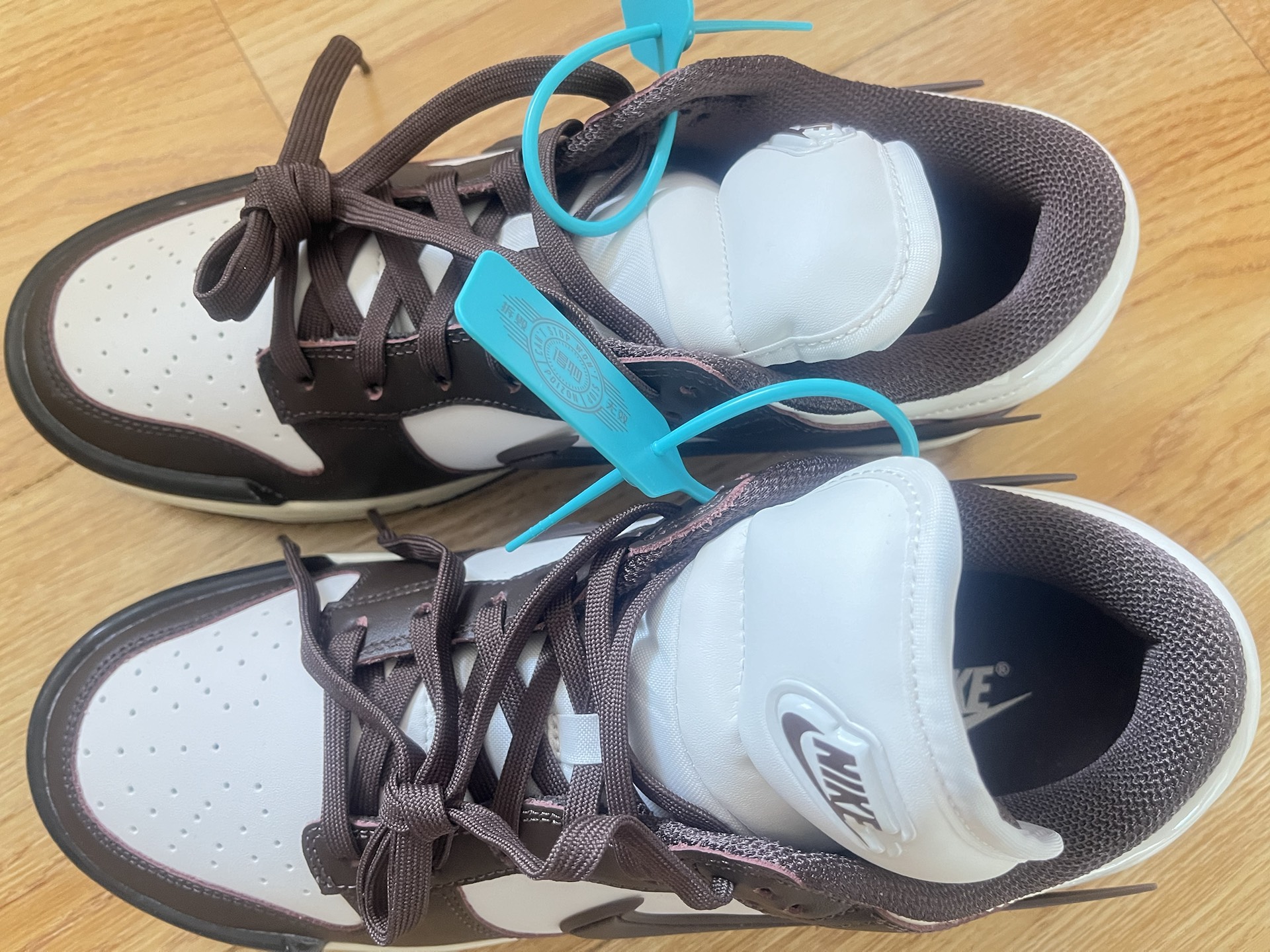 custom review-Nike Dunk Twist Low Скейтборд Кроссовки Женские Коричневый/Белый