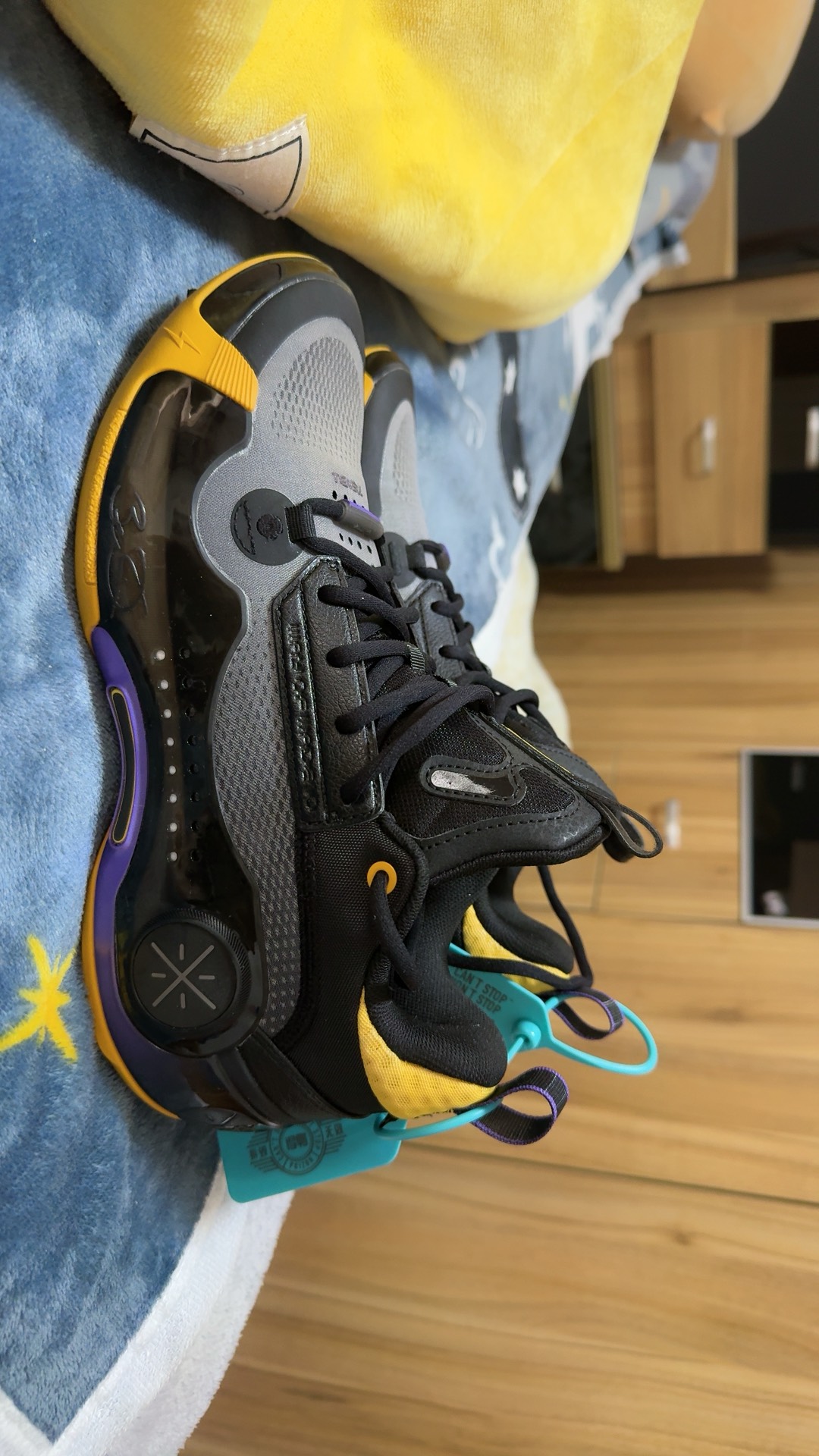 custom review-Подкладка WOW 10 Way of Wade 10 'Гостевой' Городской Джерси Амортизация Низкий Топ Баскетбольные Кроссовки Мужской Черный Желтый