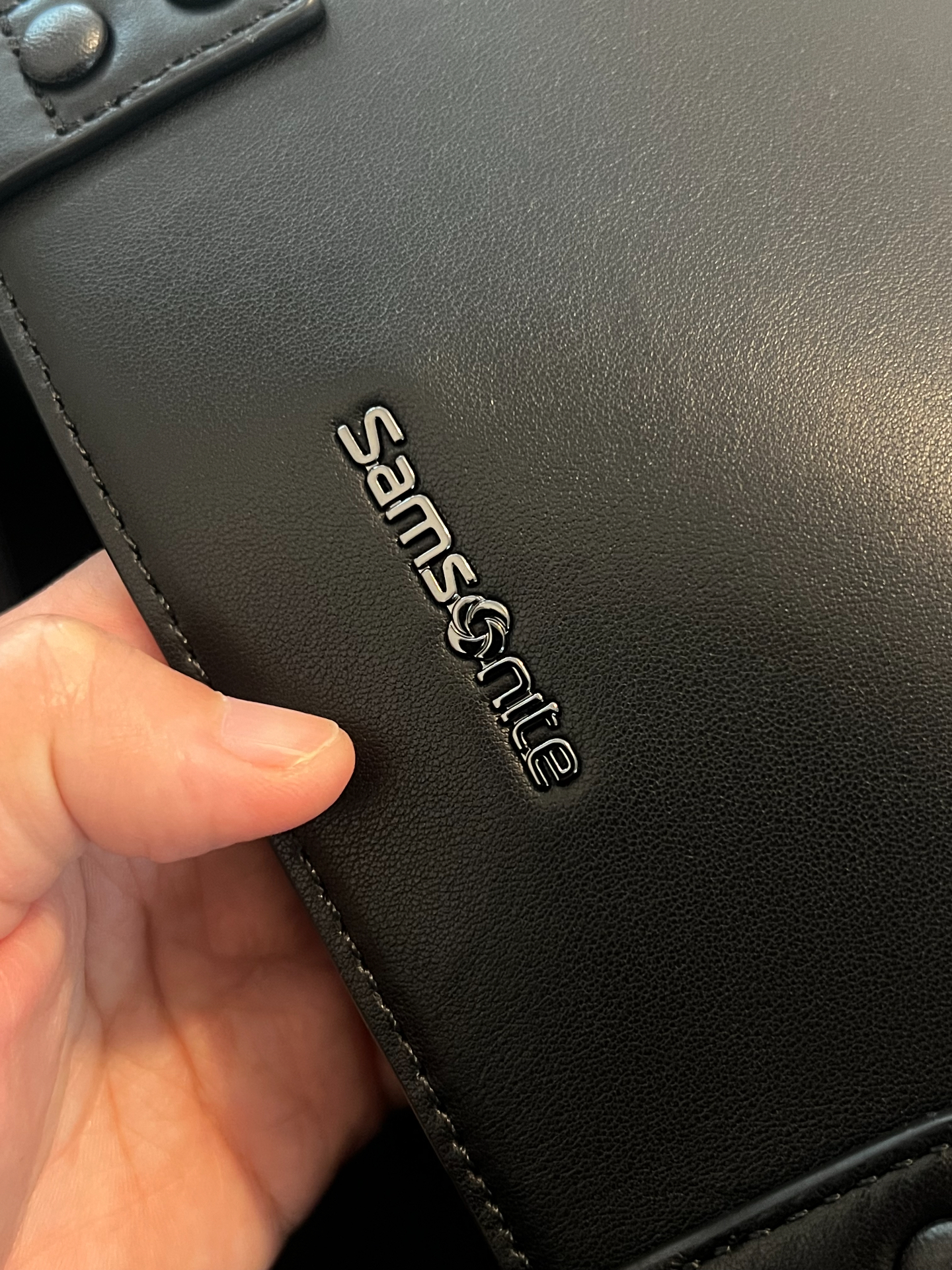 custom review-SAMSONITE Рюкзак из коровьей кожи унисекс синий черный