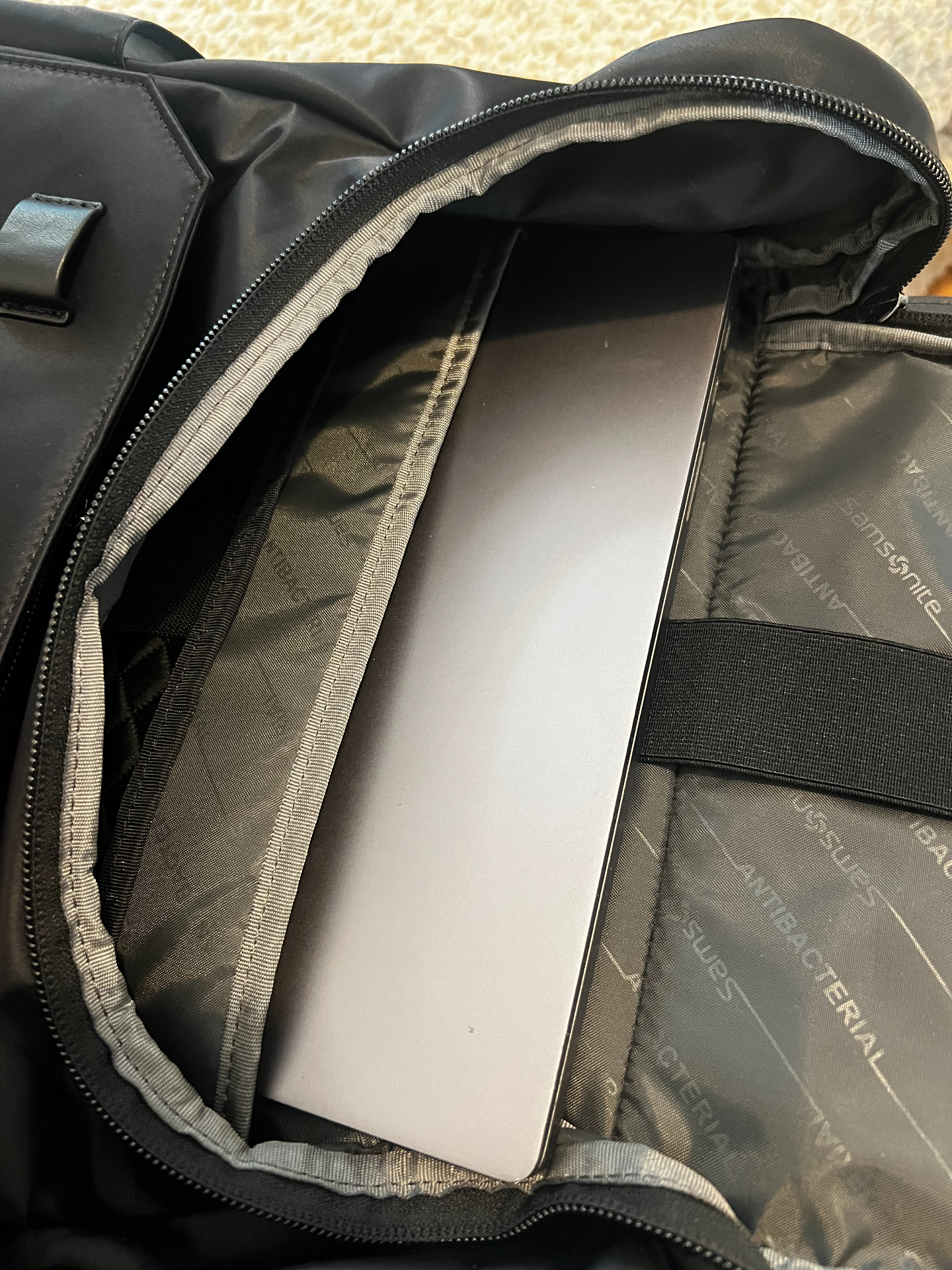 custom review-SAMSONITE Рюкзак из коровьей кожи унисекс синий черный